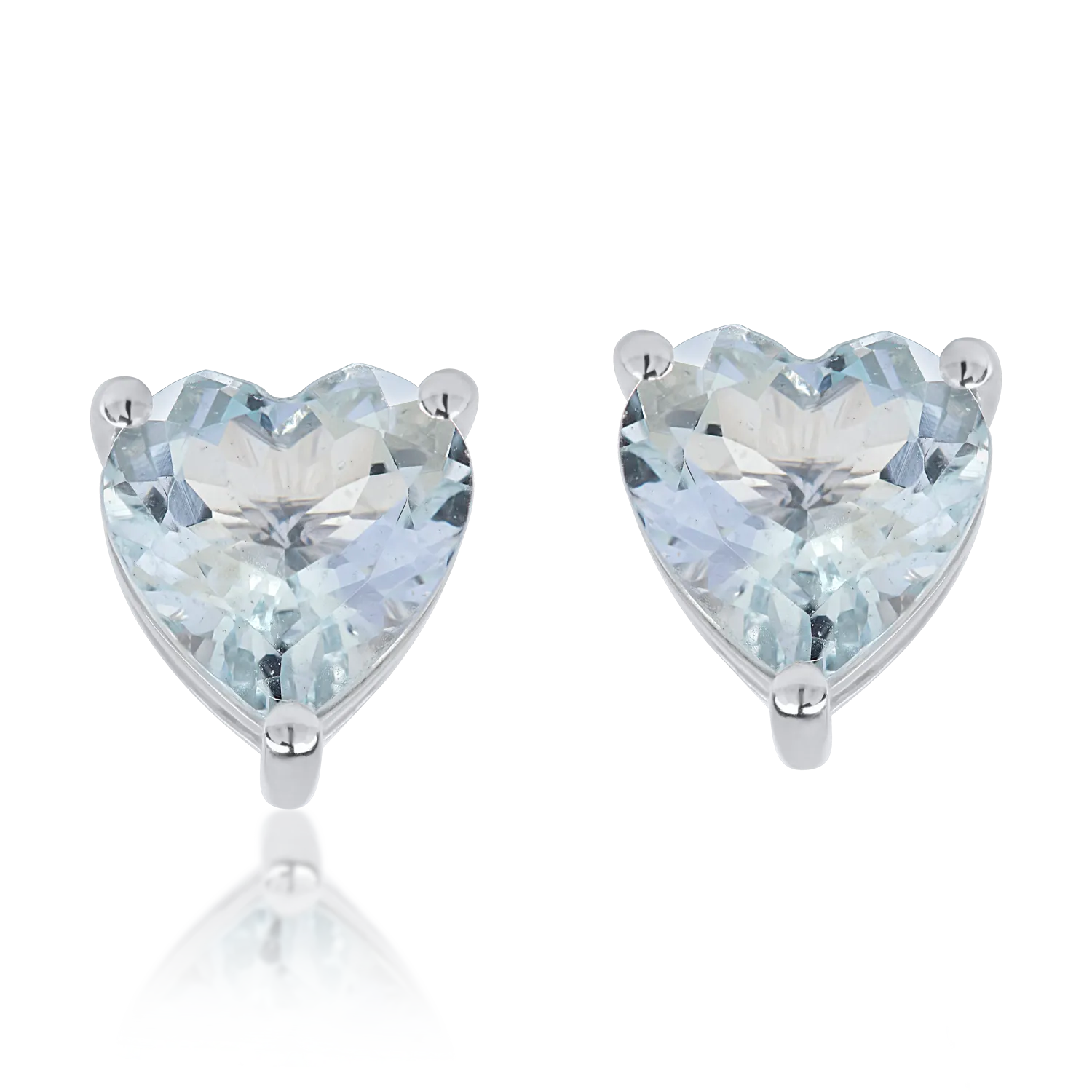 Cercei din aur alb cu acvamarine de 1.9ct