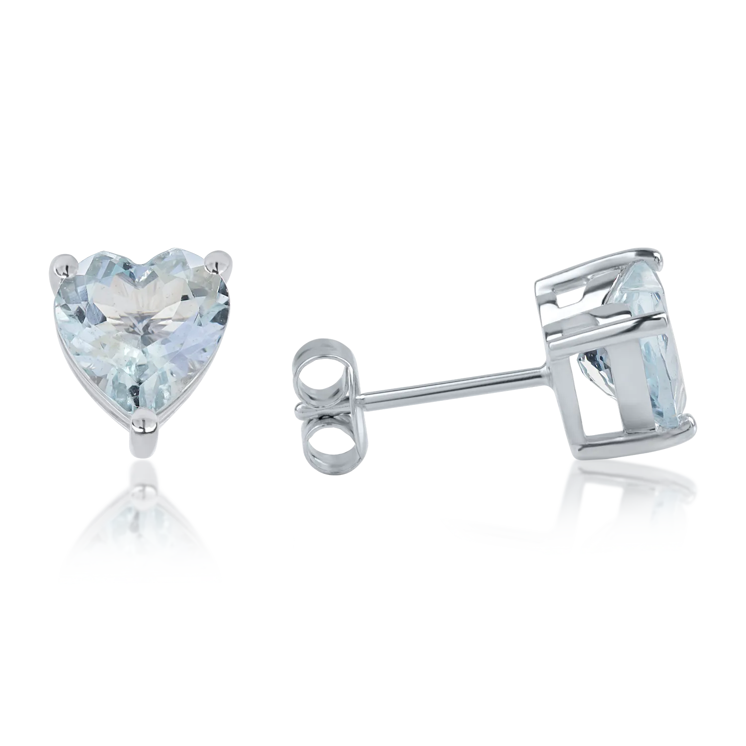 Fehérarany fülbevaló 1.9ct akvamarinokkal
