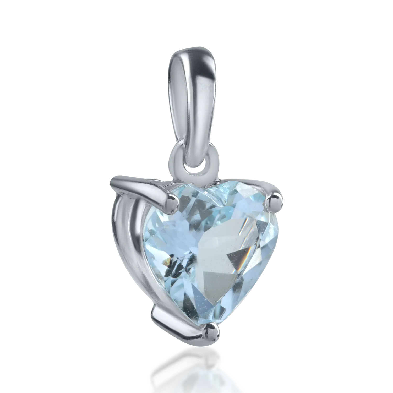 Pandantiv din aur alb cu acvamarin de 0.98ct