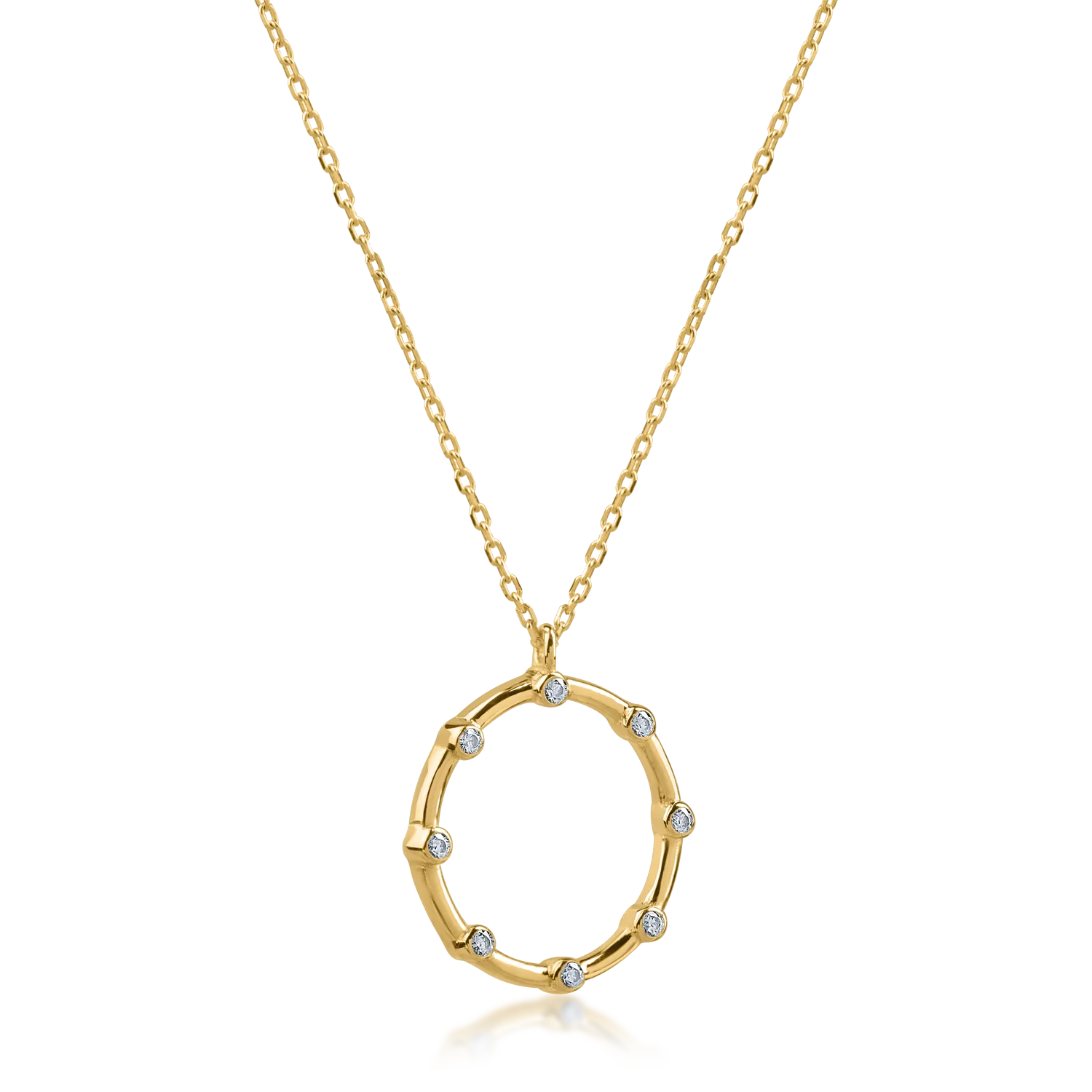 Lant cu pandantiv din aur galben