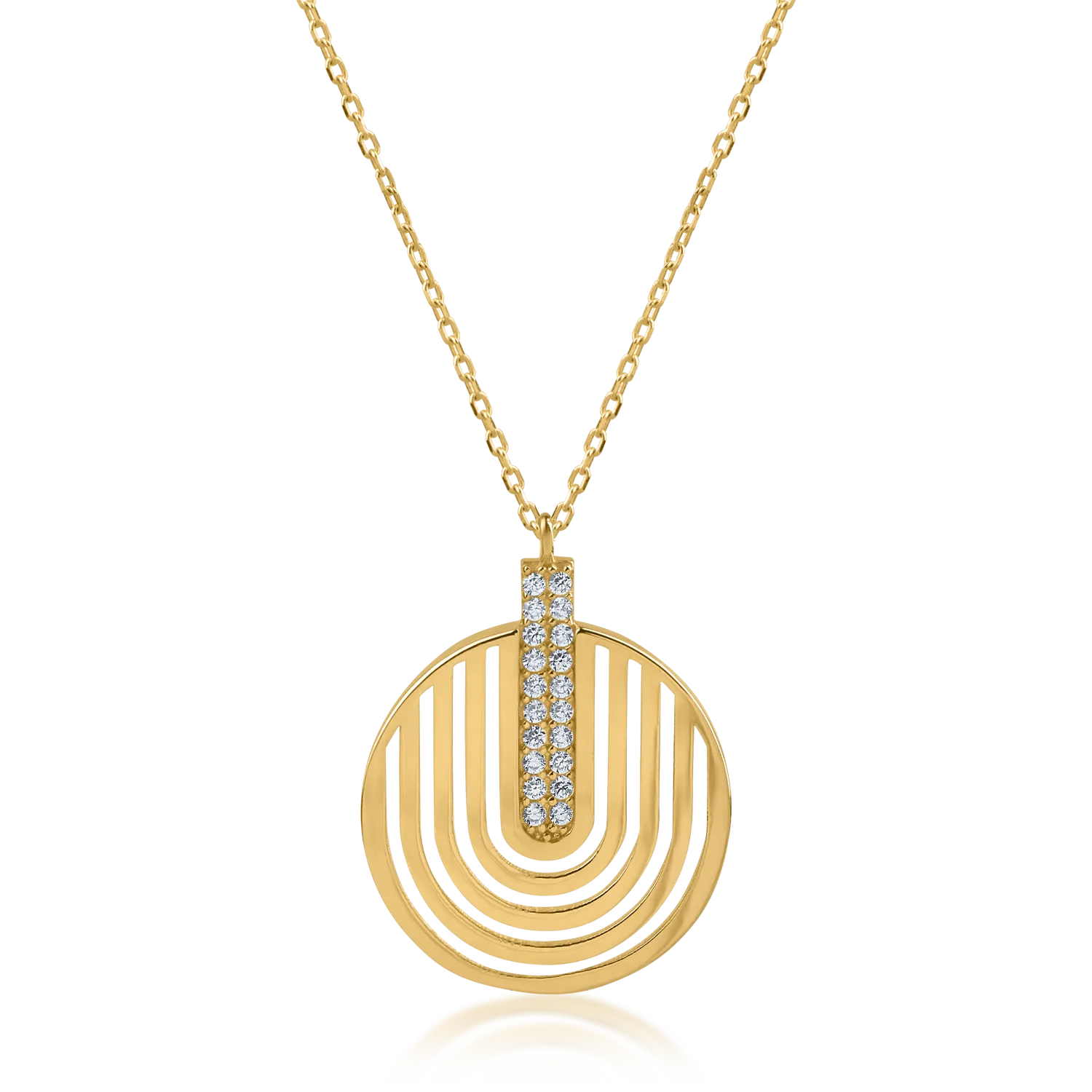 Yellow gold pendant necklace