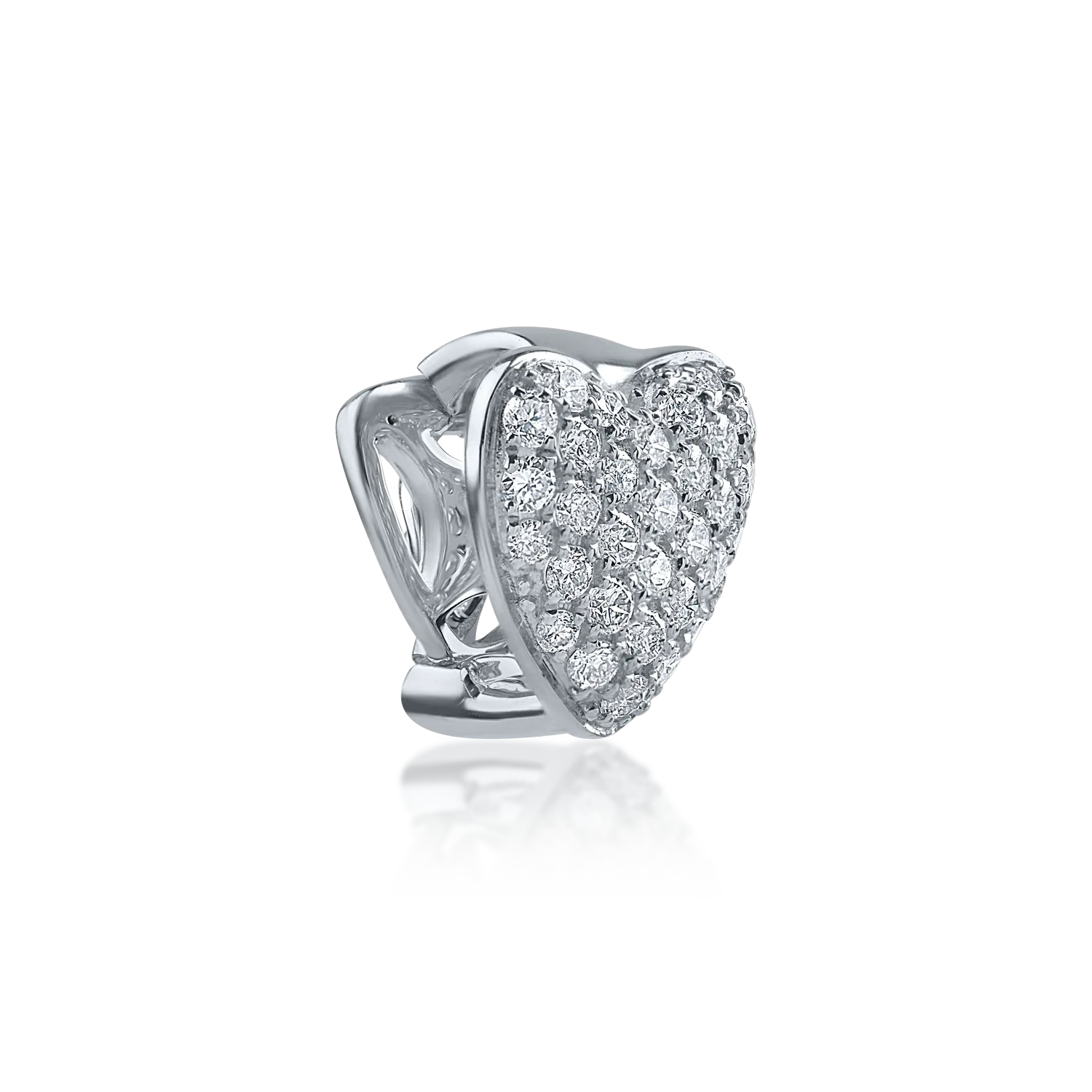 Pandantiv din aur alb cu diamante de 0.2ct