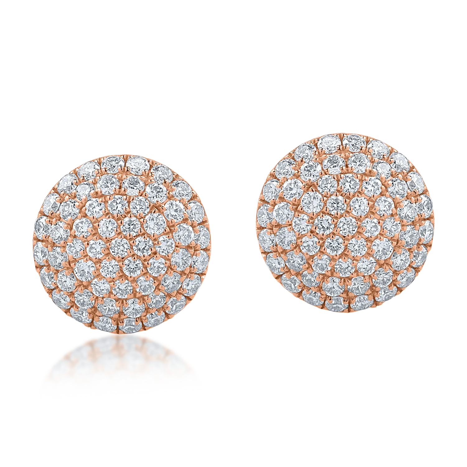 Rose gold earrings with 1.01ct diamonds