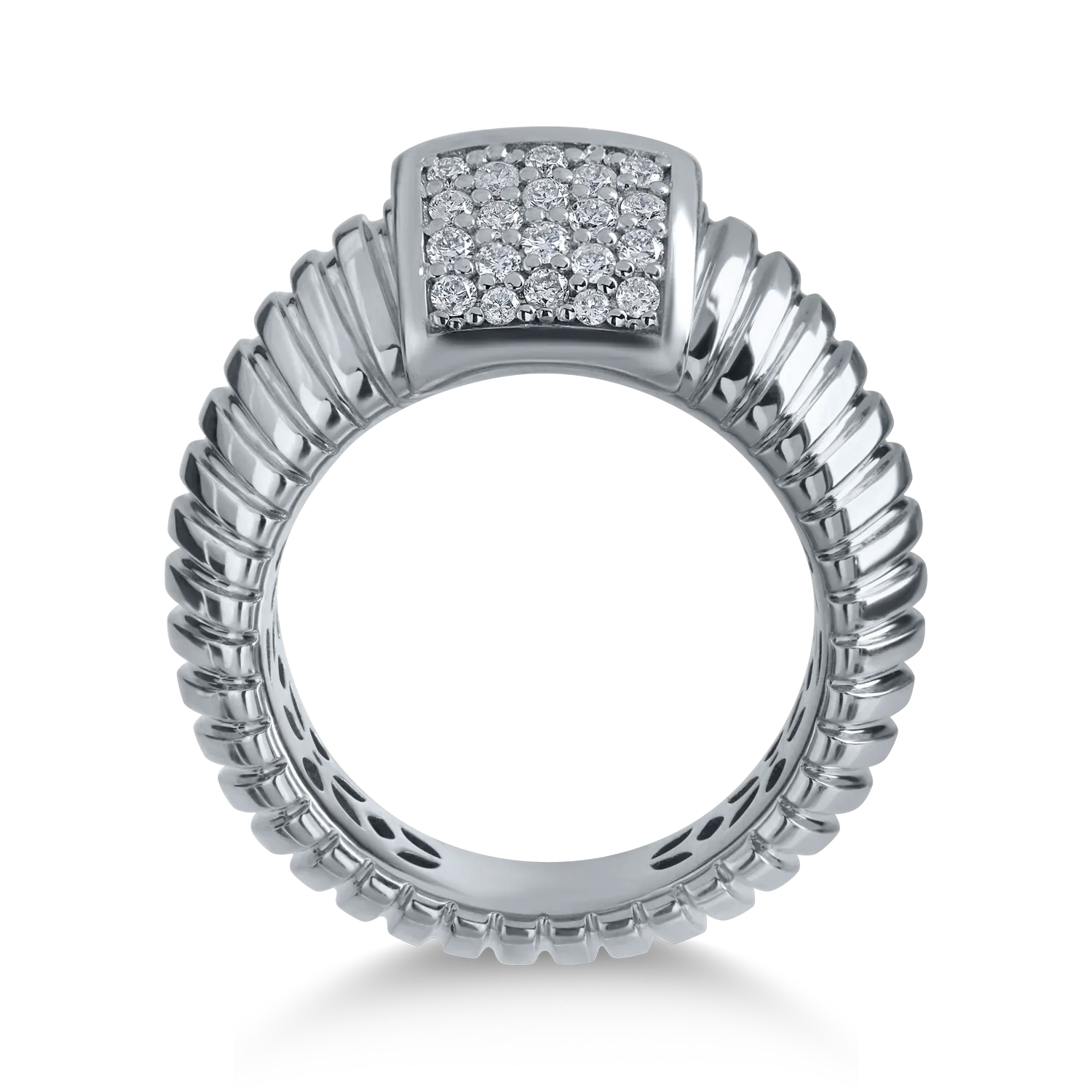 Inel din aur alb cu diamante de 0.44ct