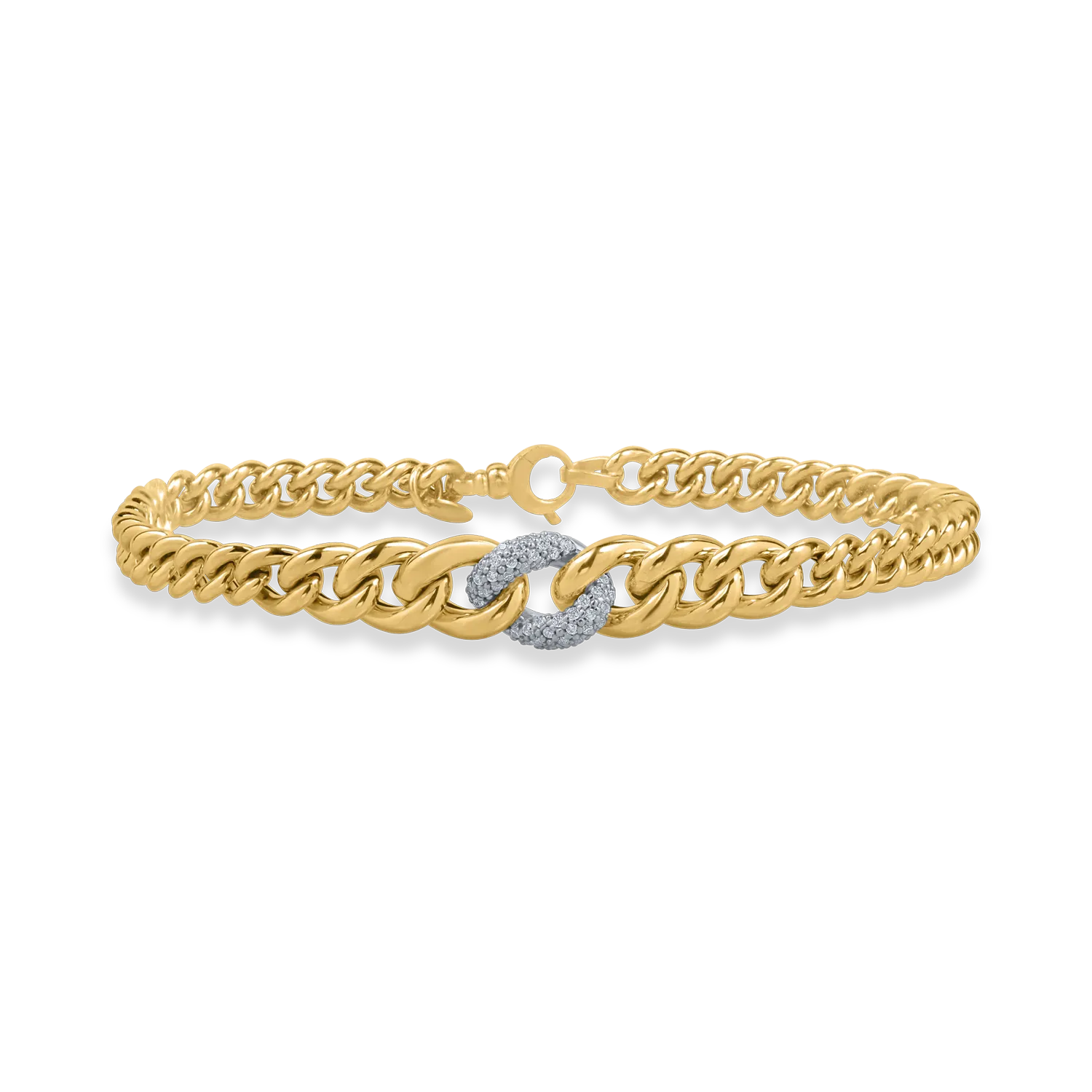 White-yellow gold bracelet