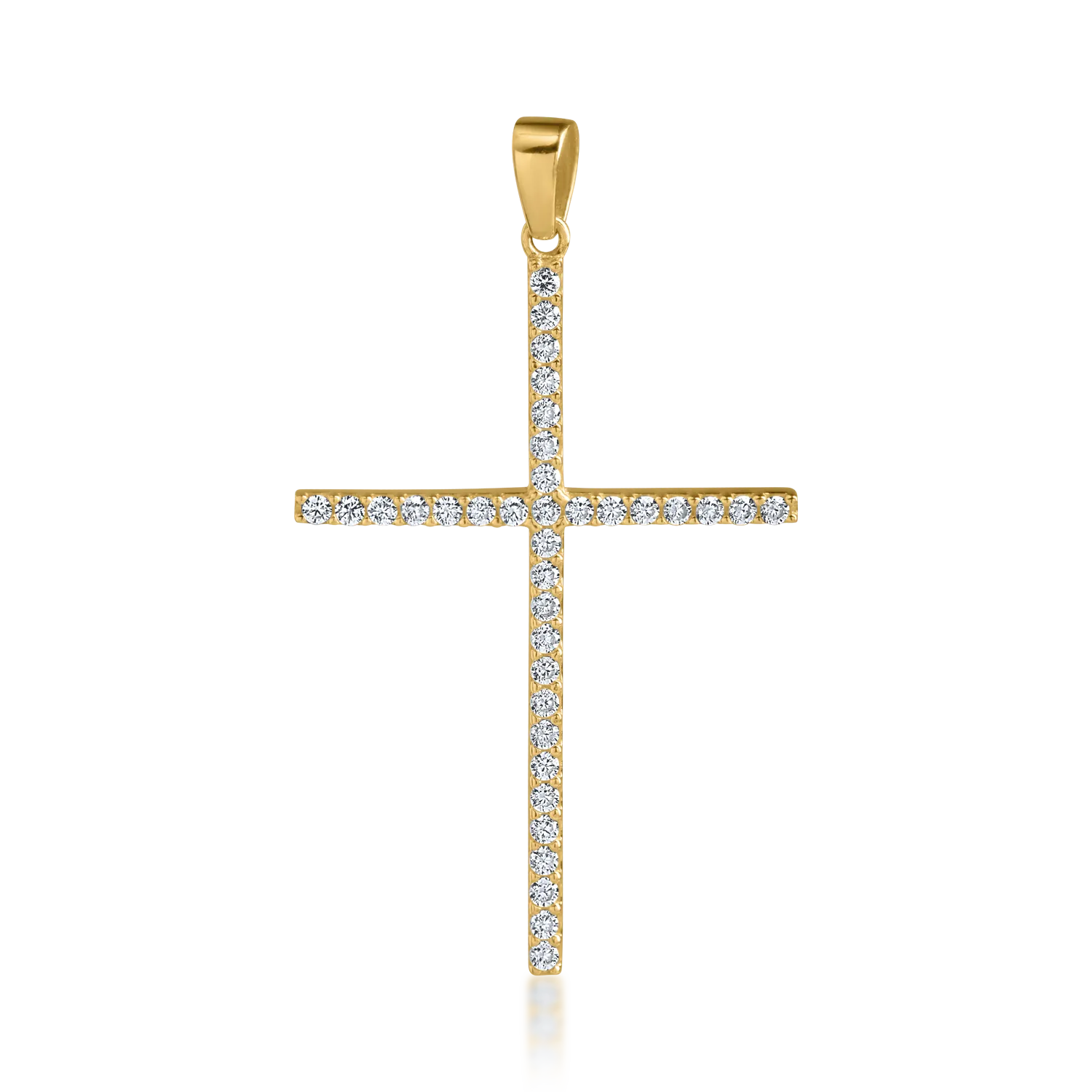 Yellow gold cross pendant