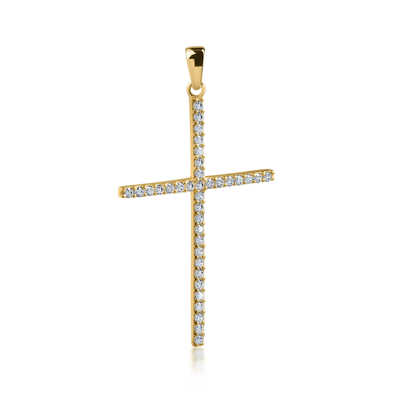 Yellow gold cross pendant