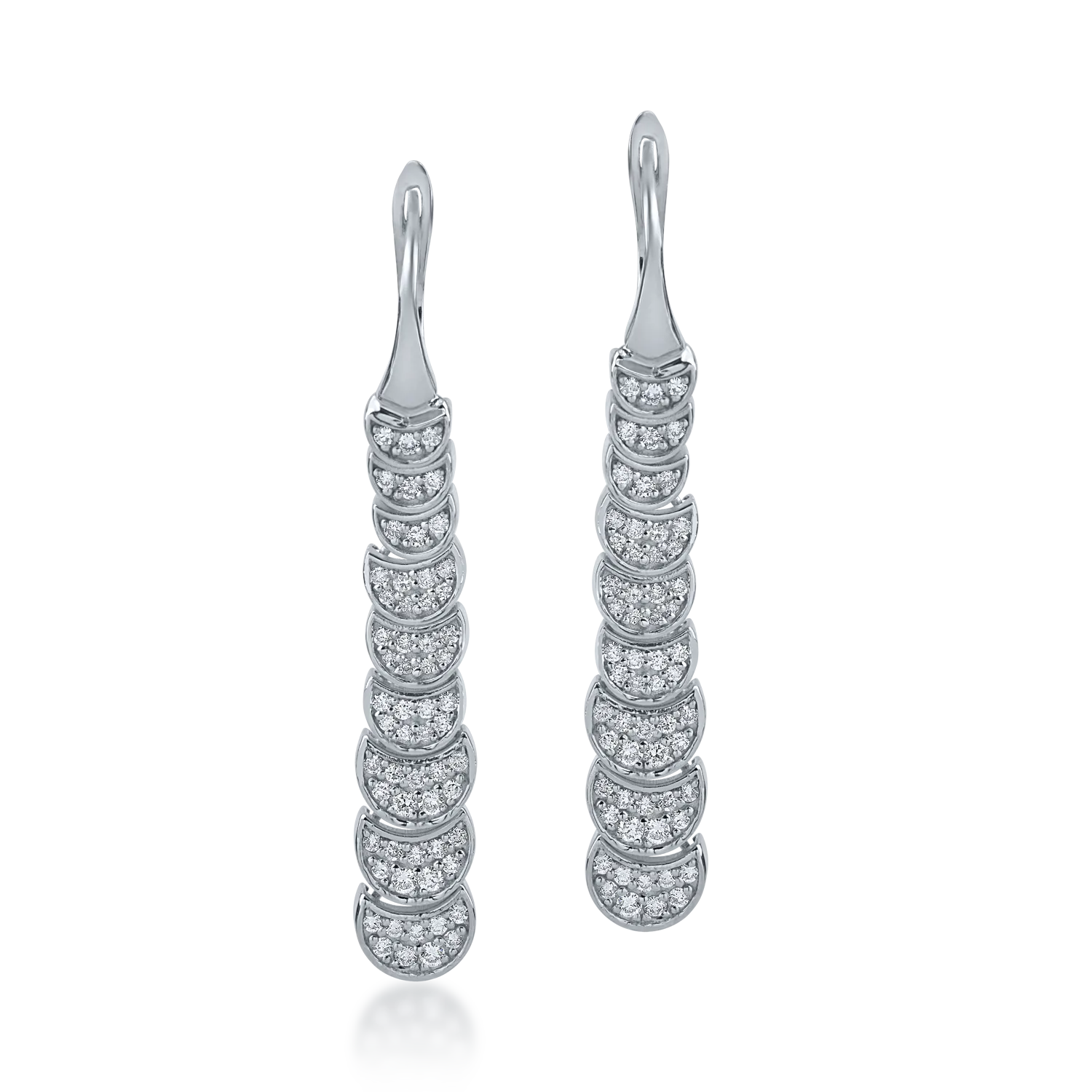 White gold earrings with 1.06ct diamonds