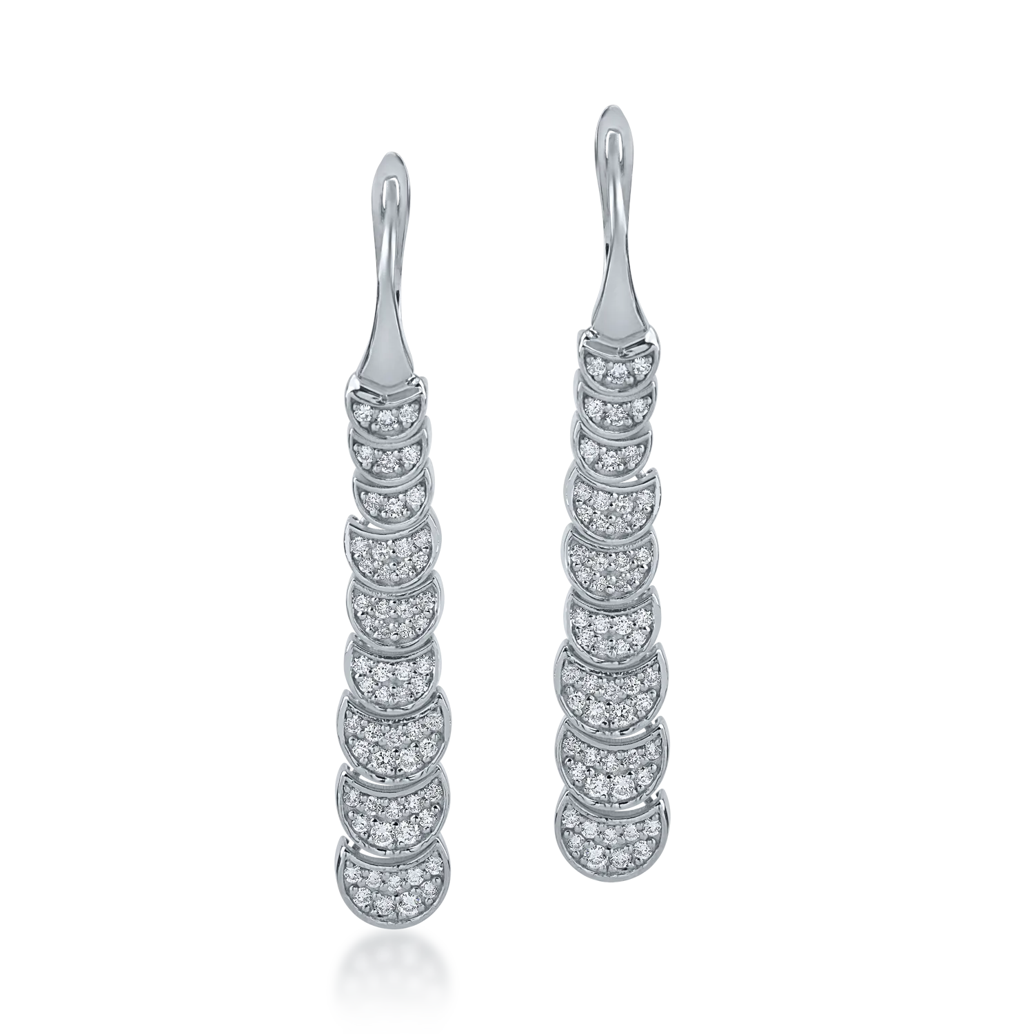 Cercei din aur alb cu diamante de 1.06ct-160983