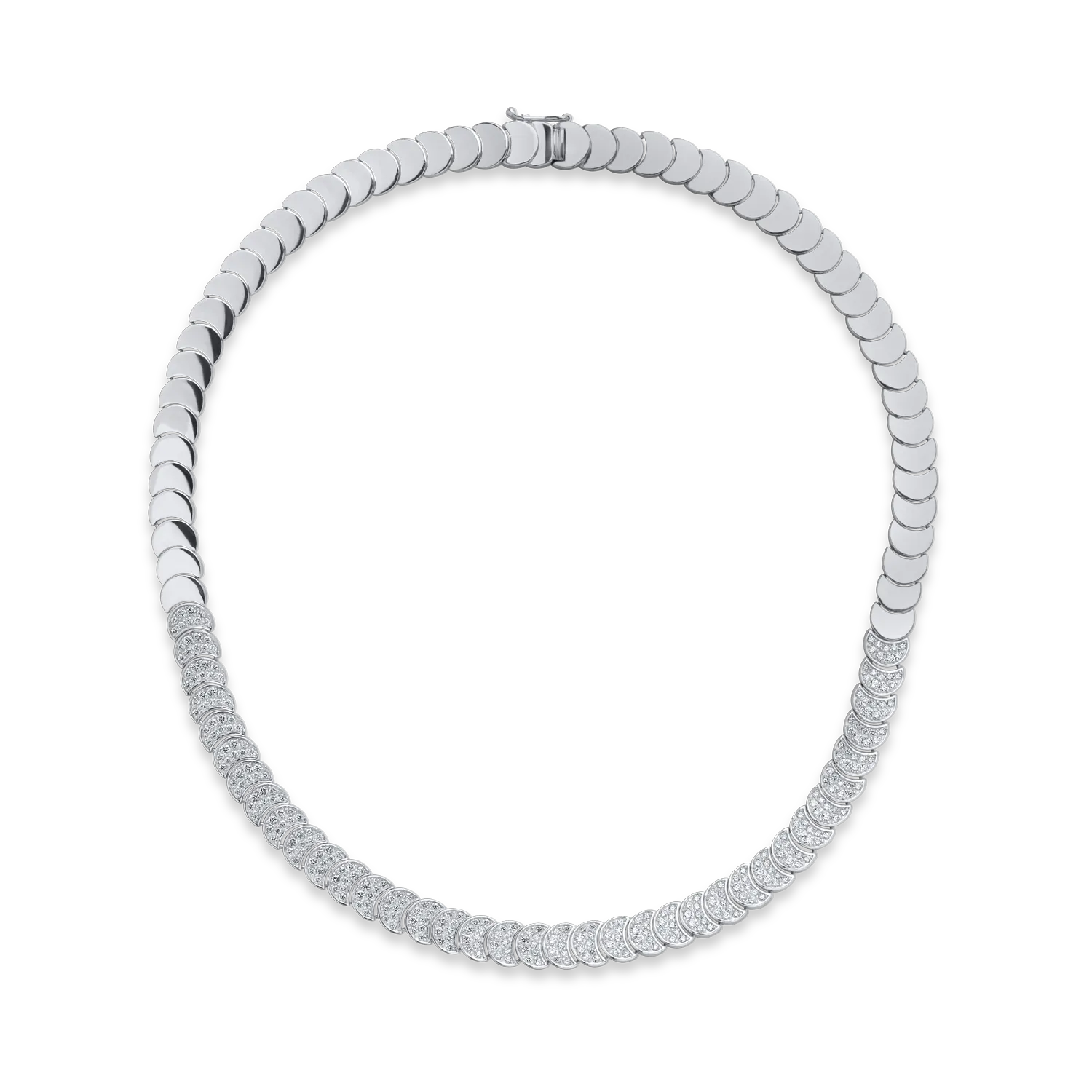 Teilor Colier din aur alb cu diamante de 3.39ct