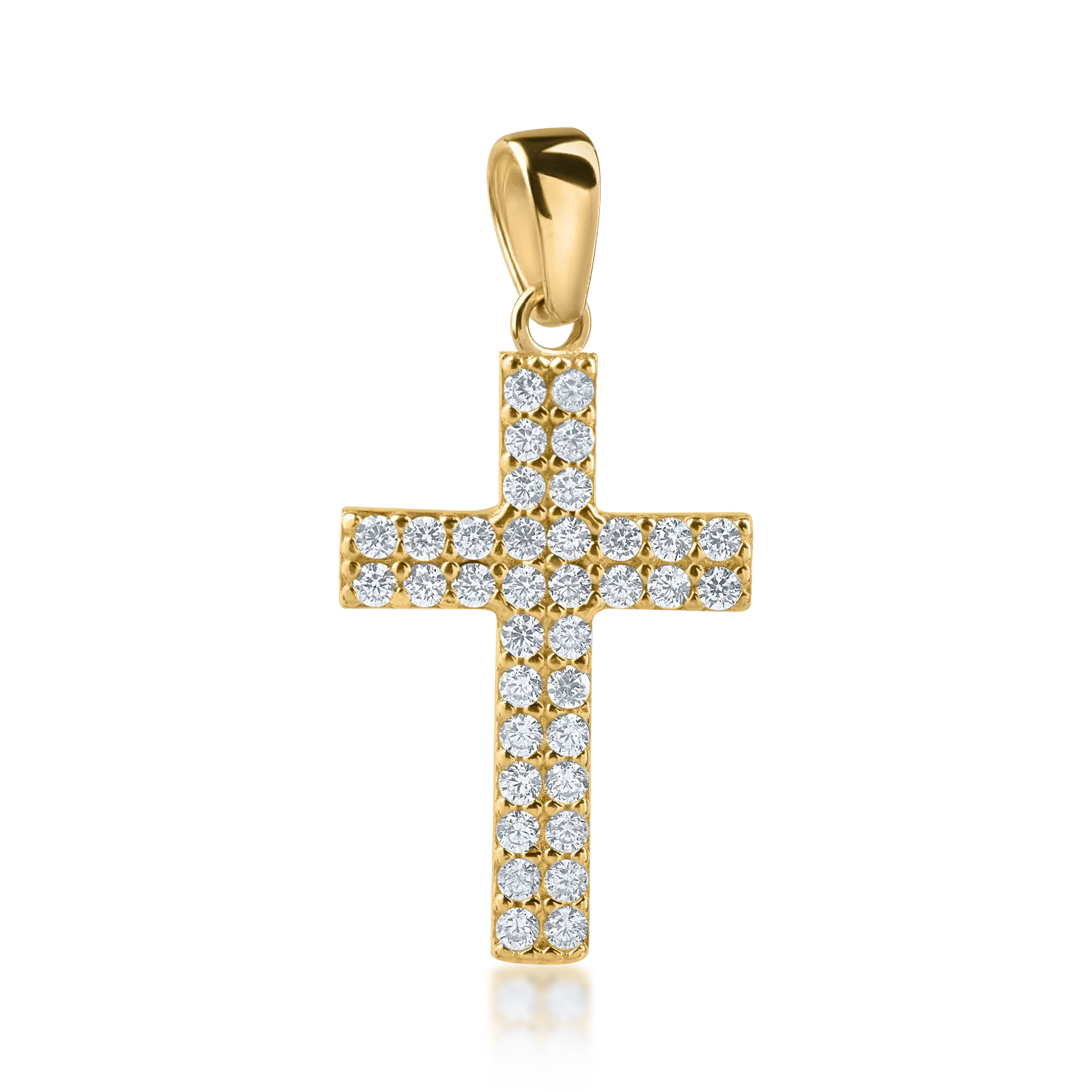 Yellow gold cross pendant