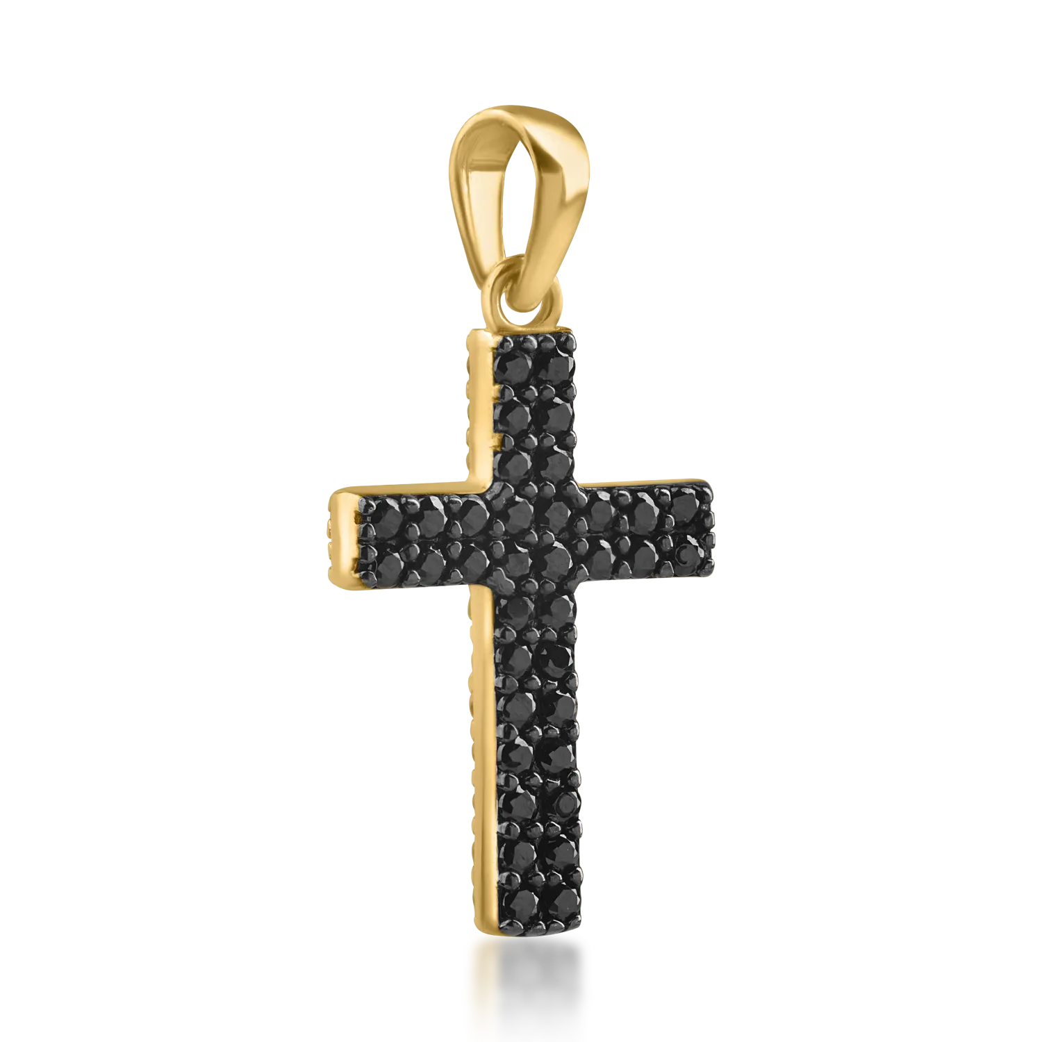 Yellow gold cross pendant