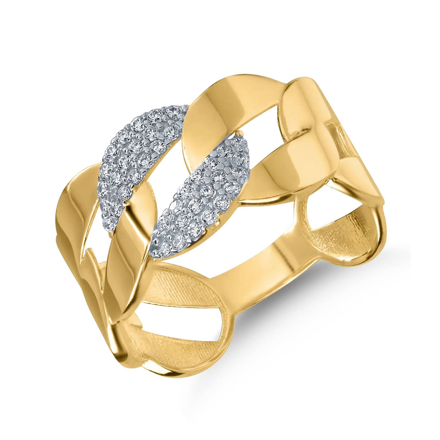 Sárga-fehér arany gyűrű