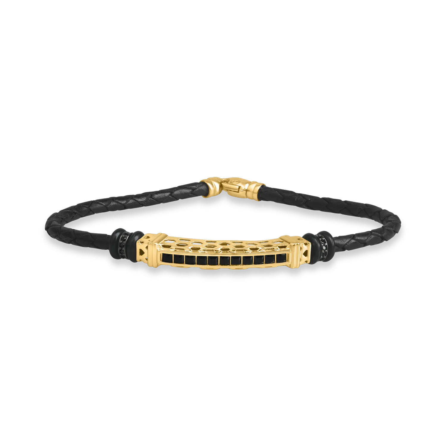 Yellow gold men's bracelet