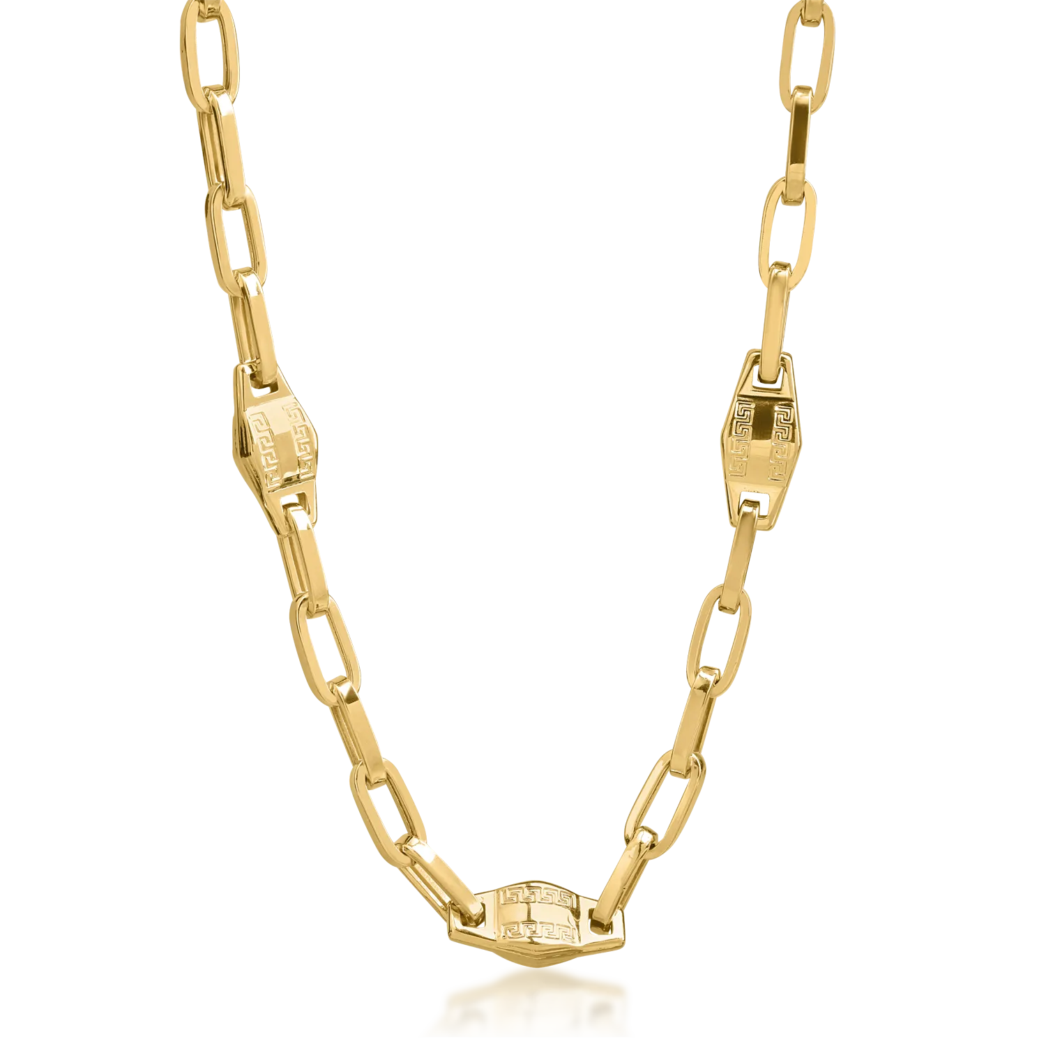 Yellow gold men's chain