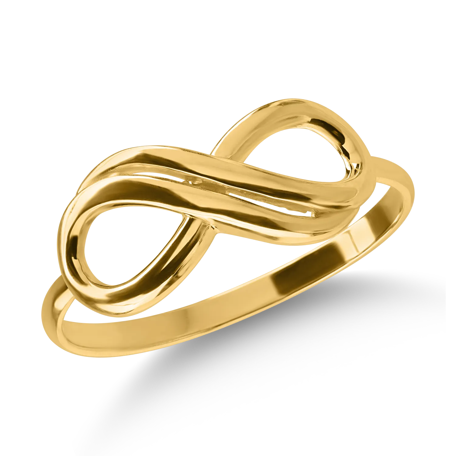 Yellow gold infinity ring