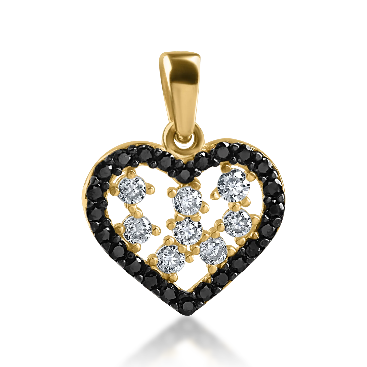 Yellow gold heart pendant