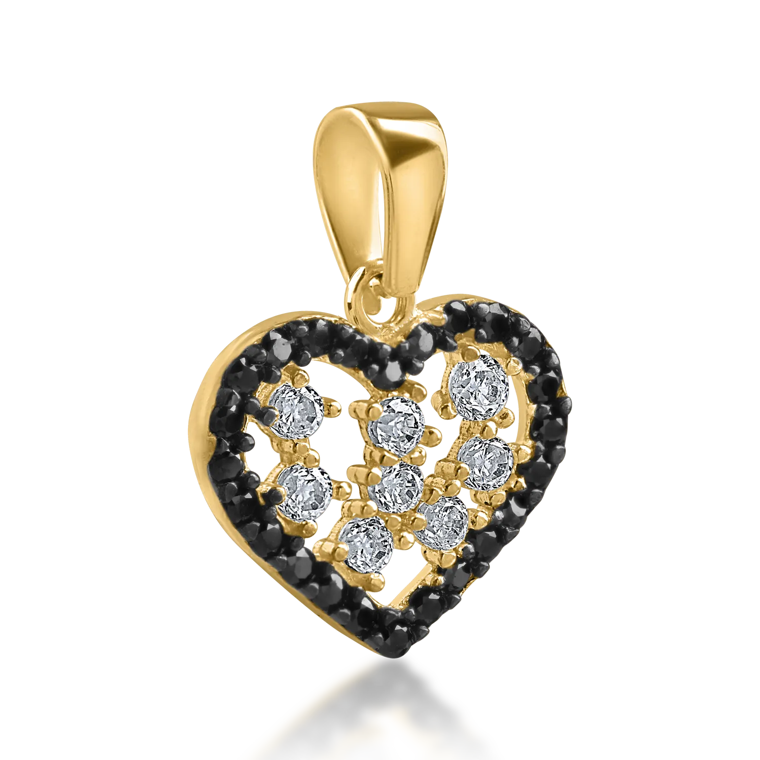 Yellow gold heart pendant