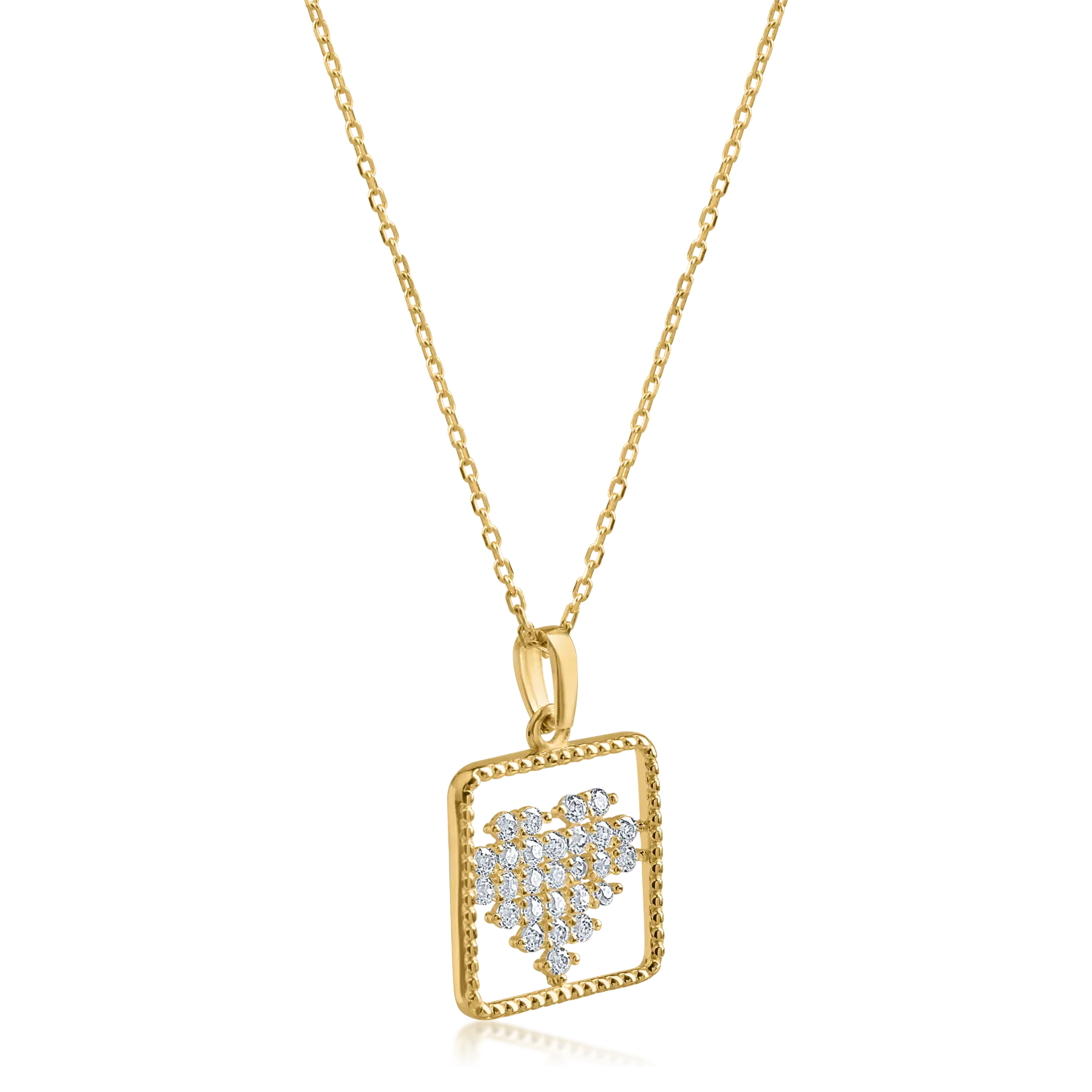 Yellow gold pendant necklace