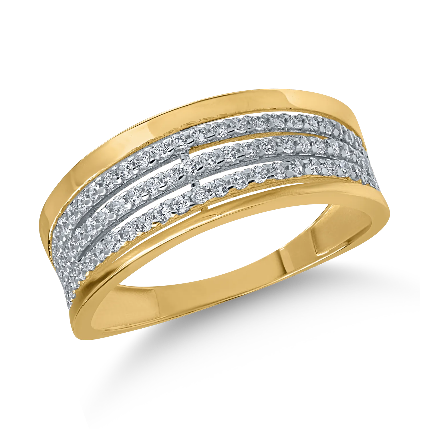 Yellow gold ring-161193