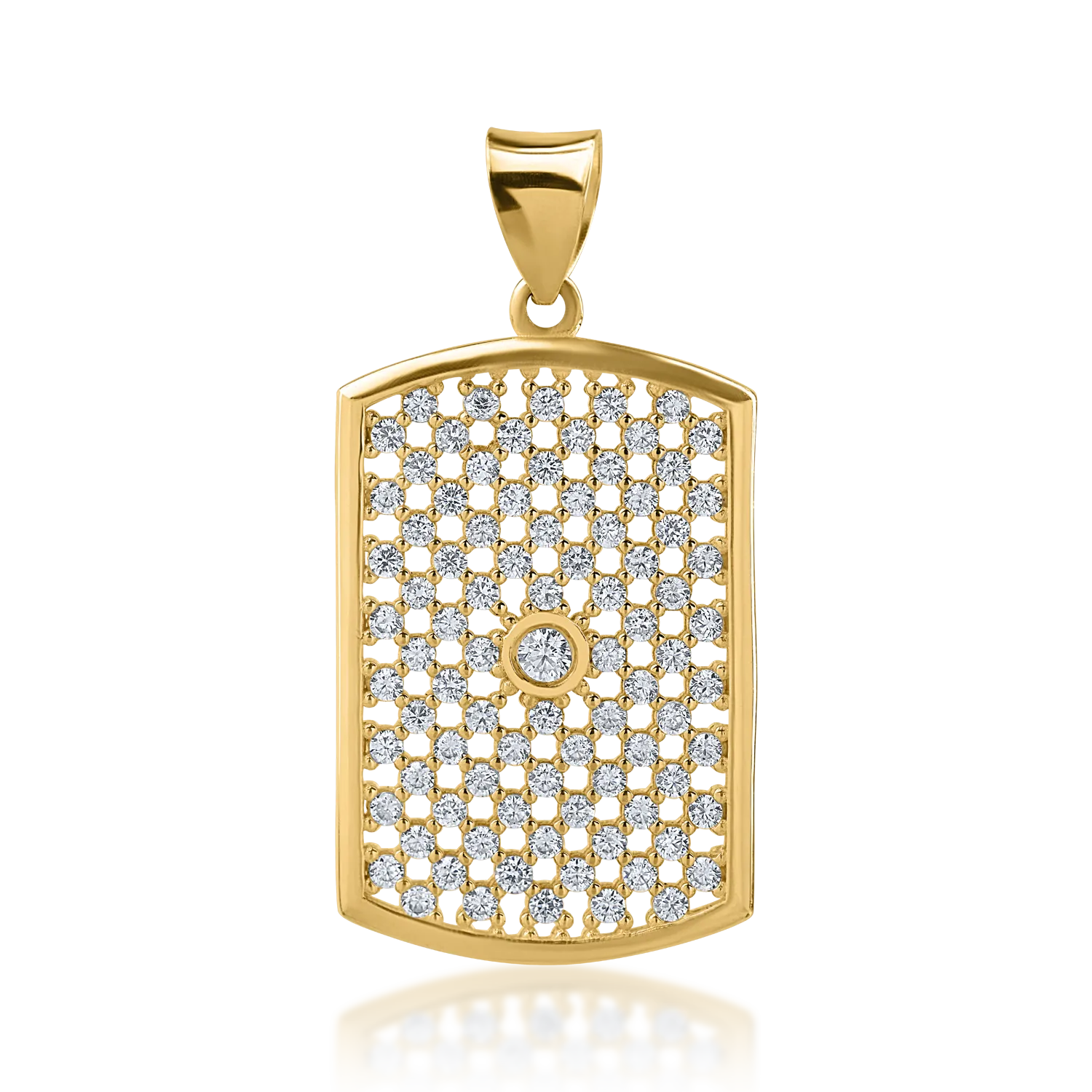 Yellow gold men's pendant