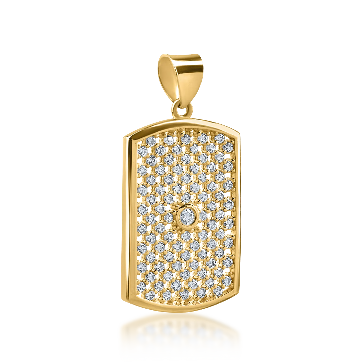 Yellow gold men's pendant