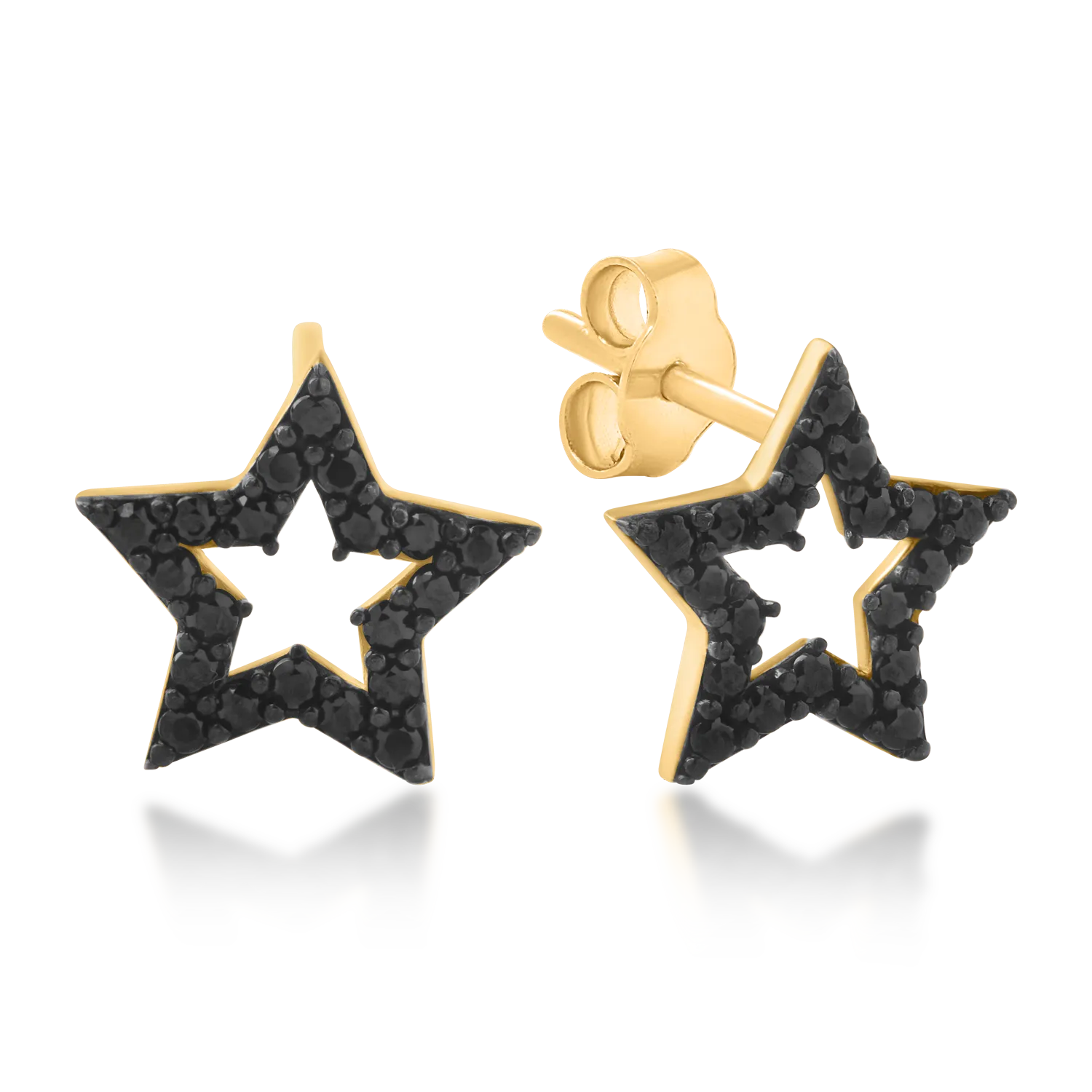 Cercei steluta din aur galben