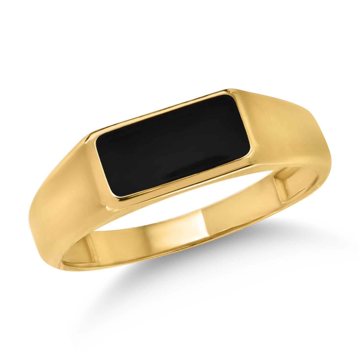 Yellow gold men's ring