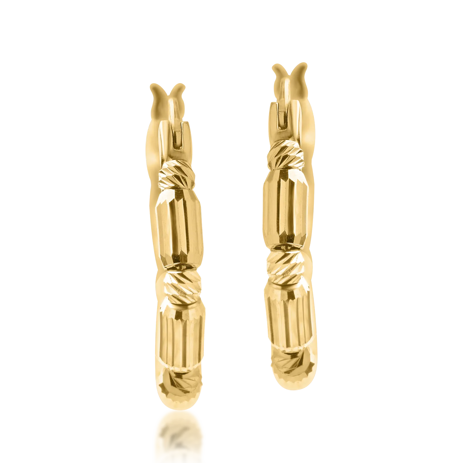 Yellow gold earrings