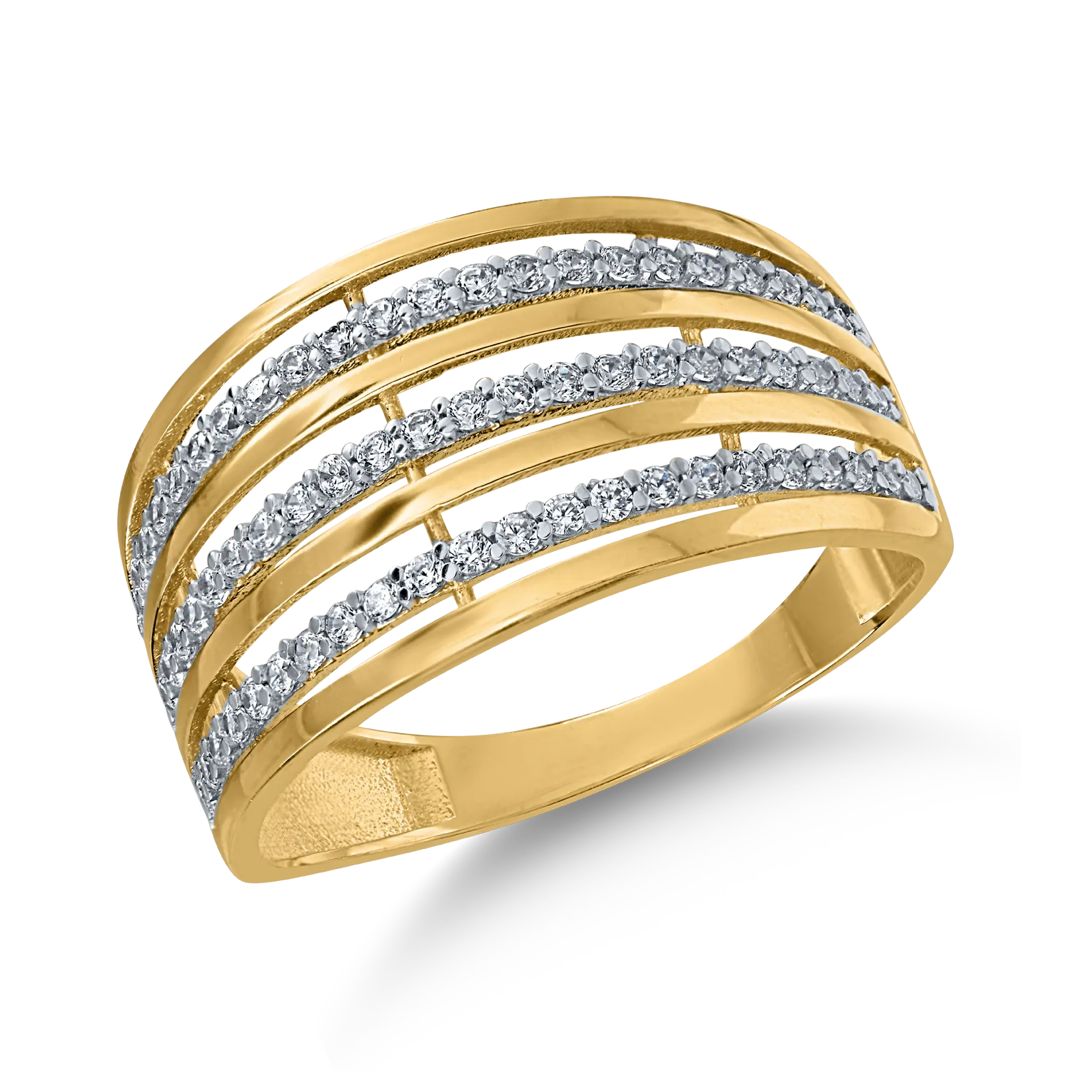 Yellow gold ring-161370