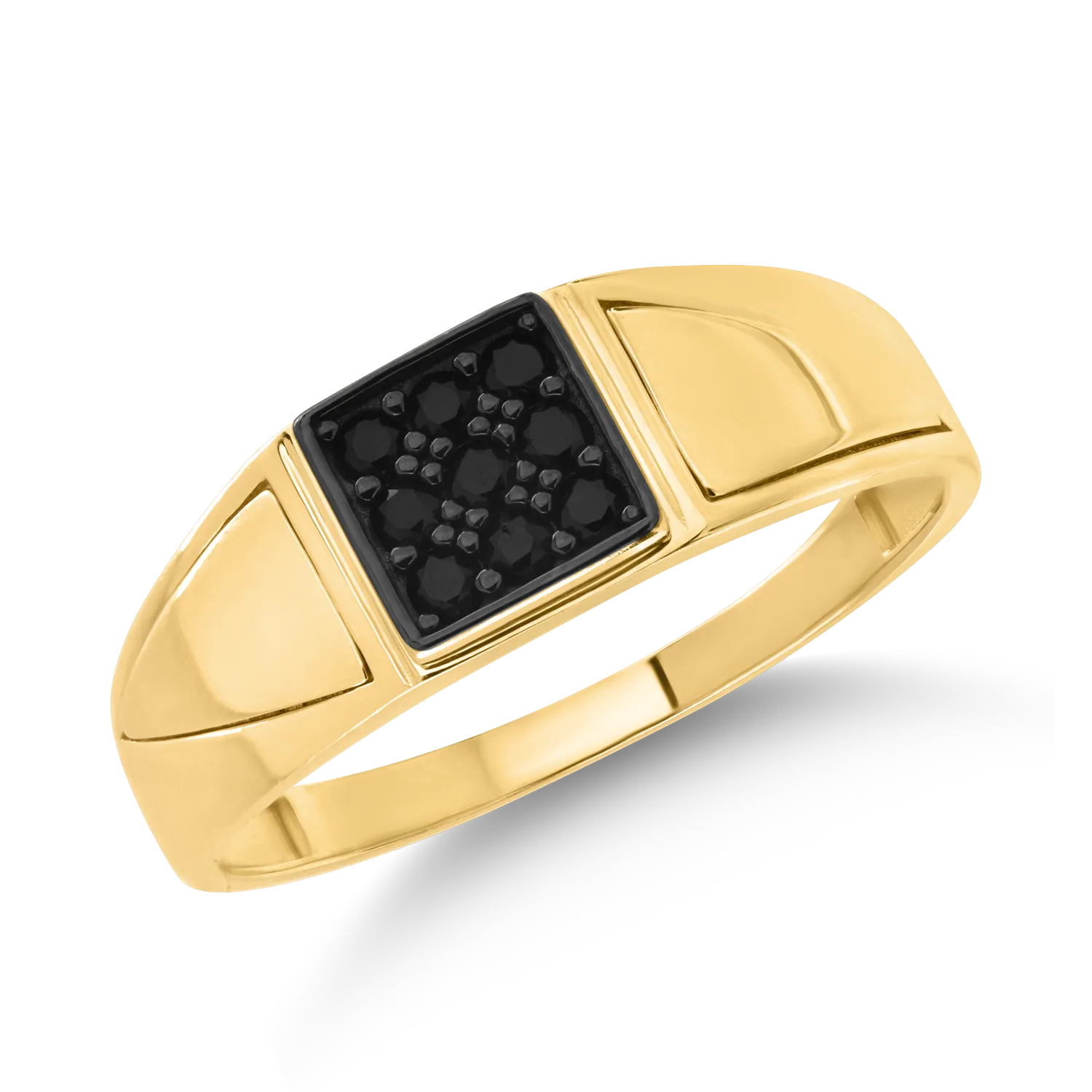 Yellow gold men's ring