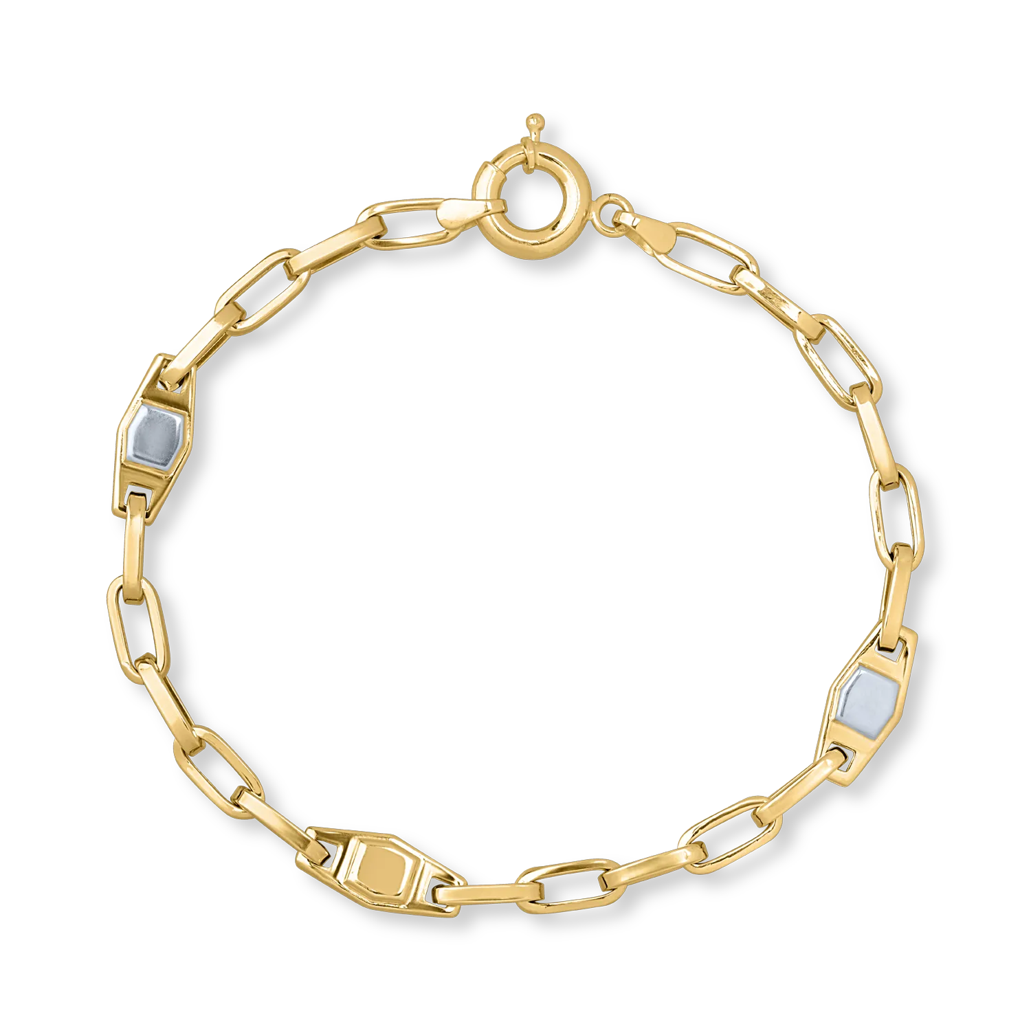 White-yellow gold bracelet
