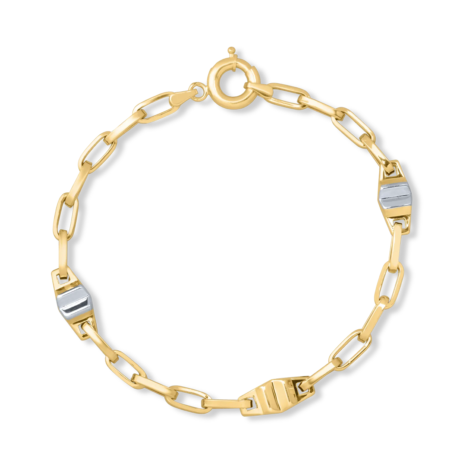 White-yellow gold bracelet