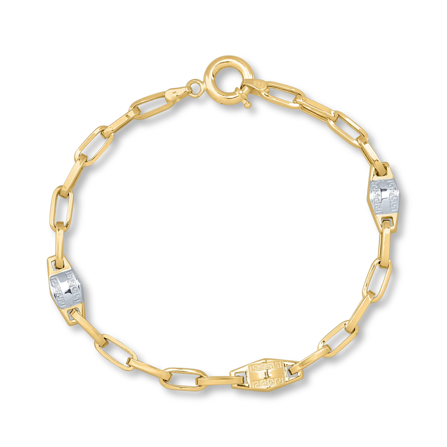 White-yellow gold bracelet