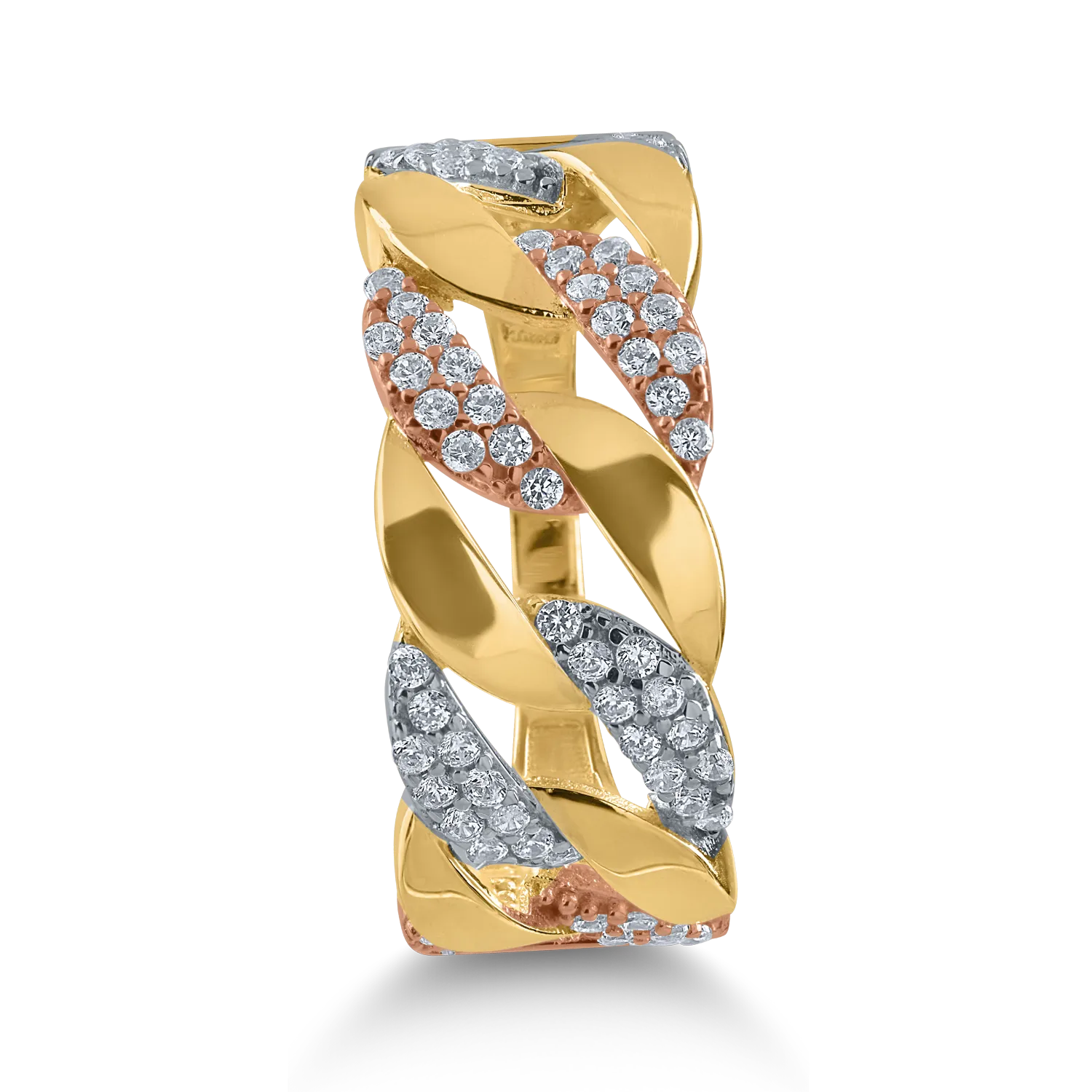 Yellow-rose gold ring