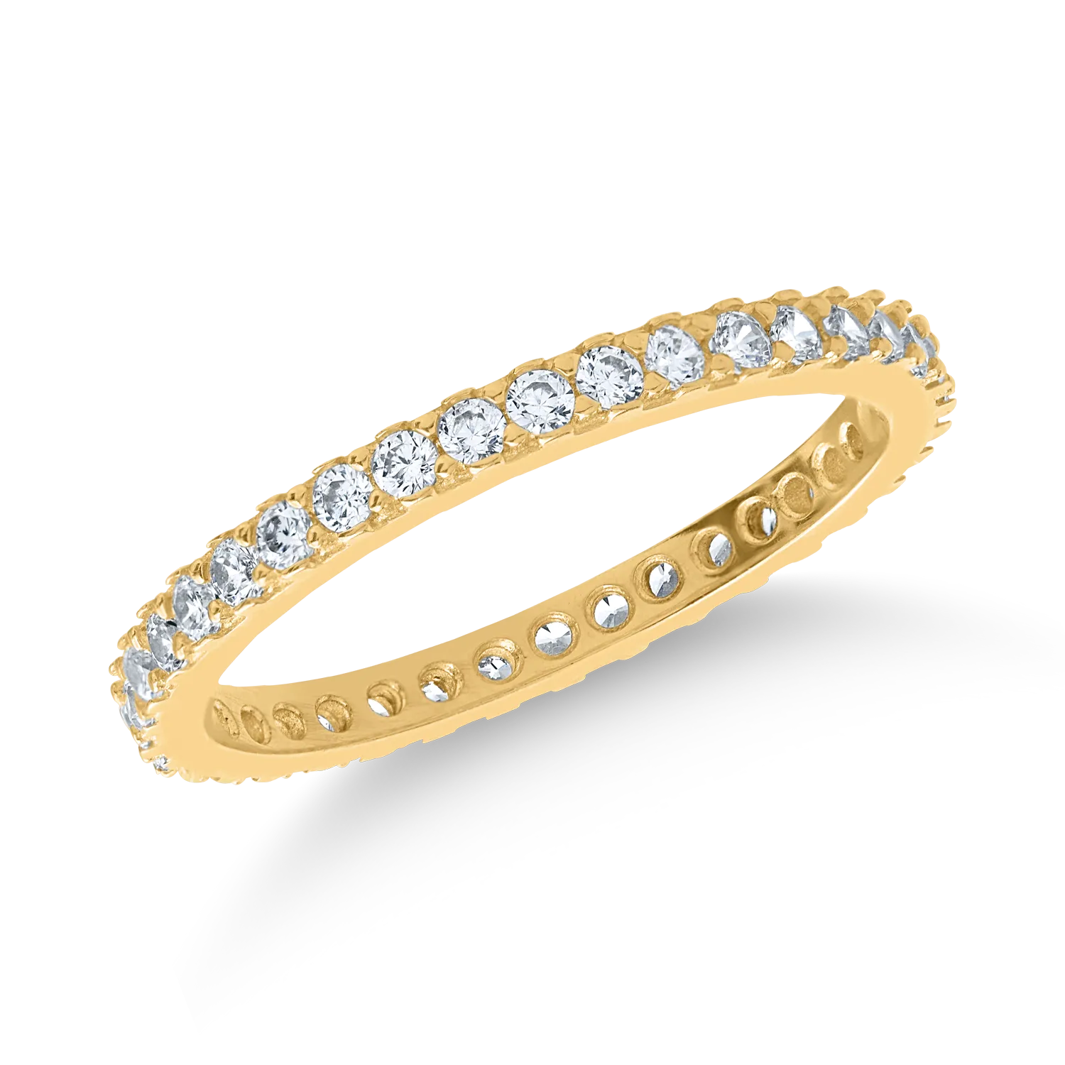 Eternity ring in yellow gold
