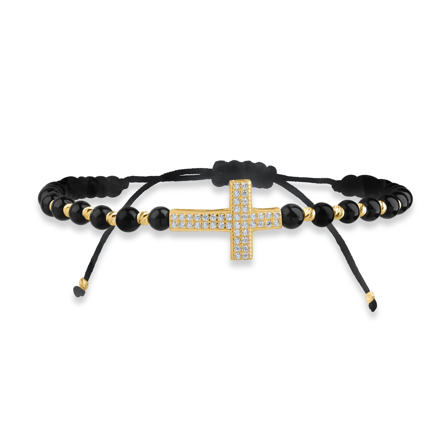 Yellow gold cord bracelet