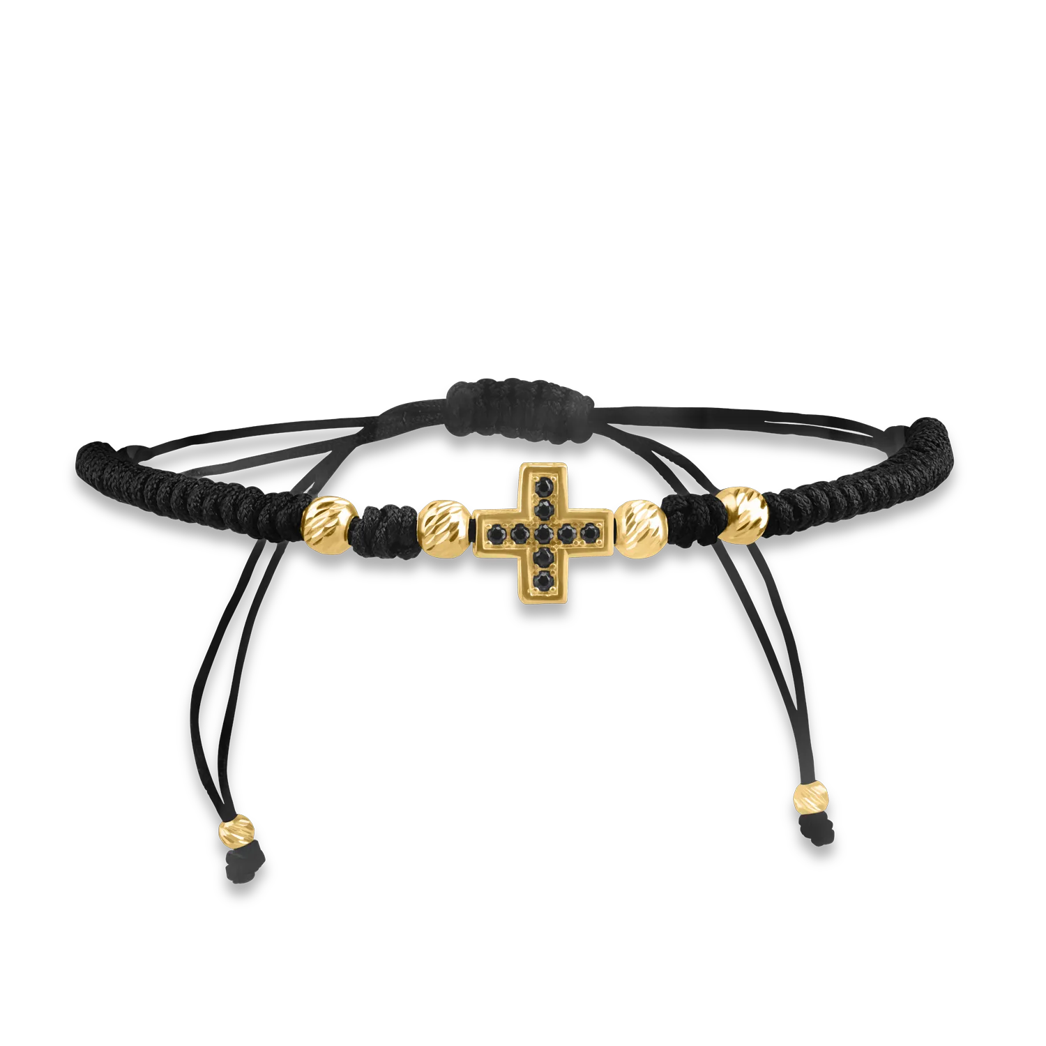 Yellow gold cord bracelet