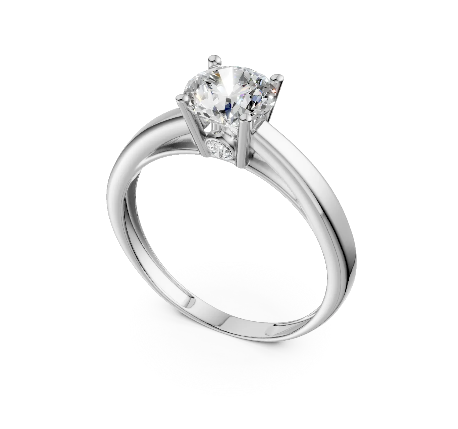 White gold engagement ring