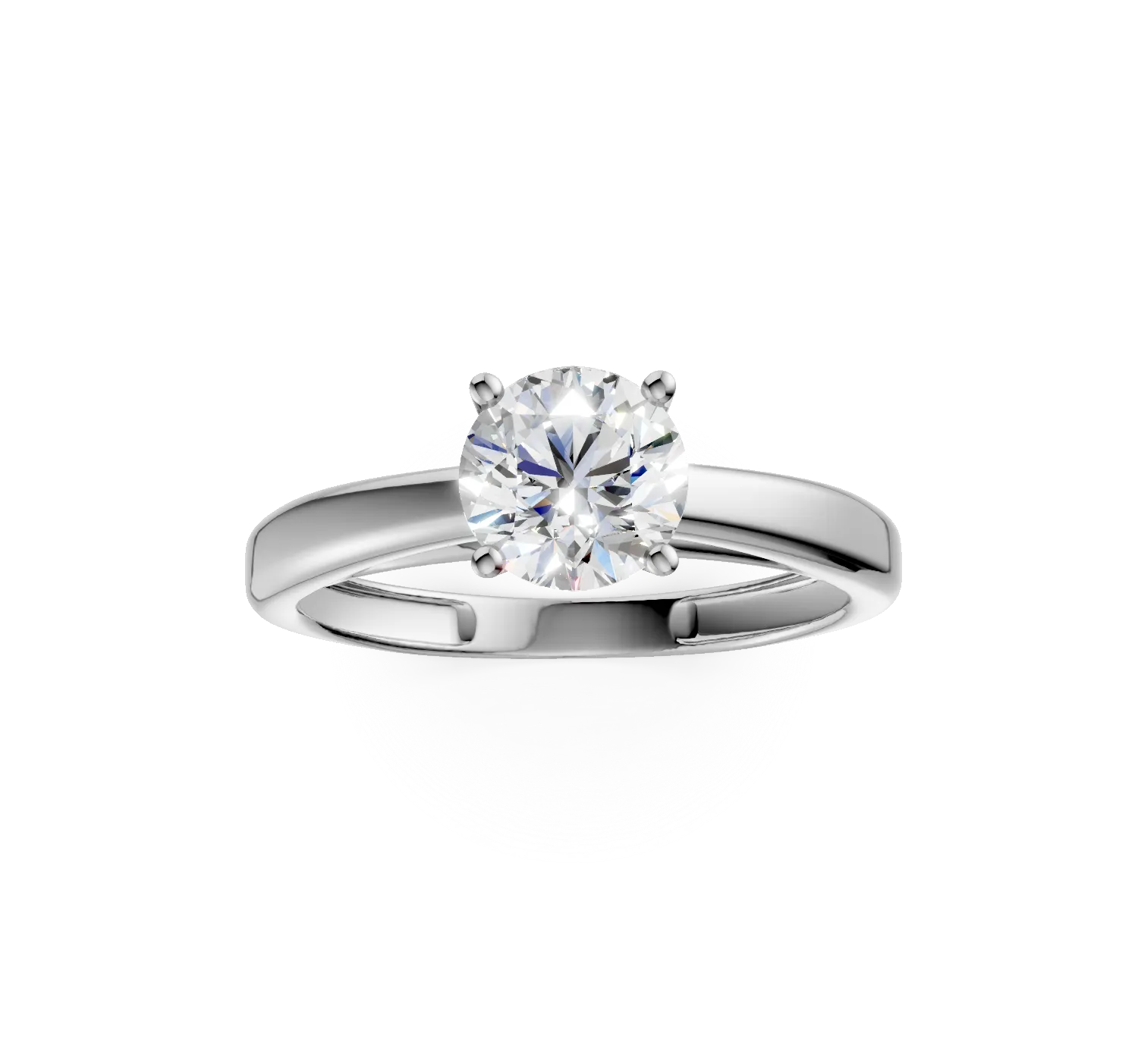 White gold engagement ring