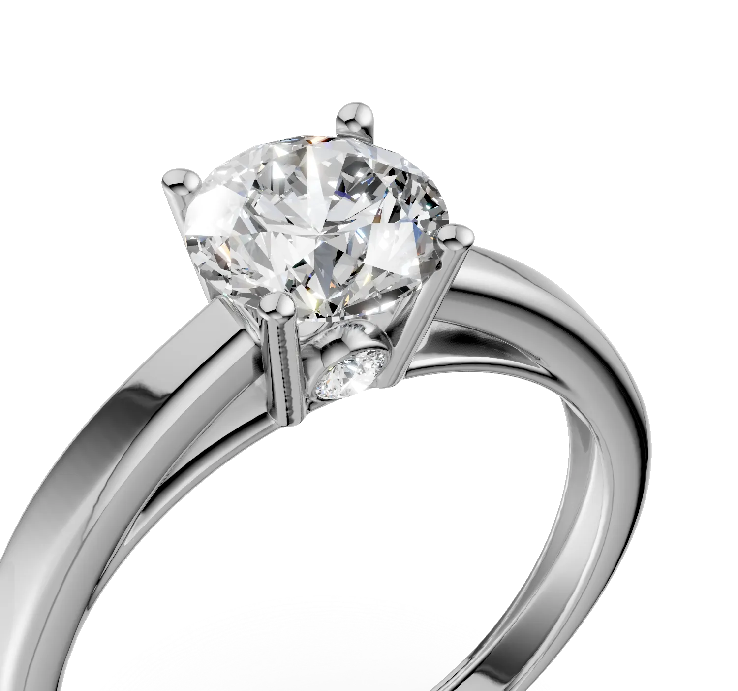 White gold engagement ring