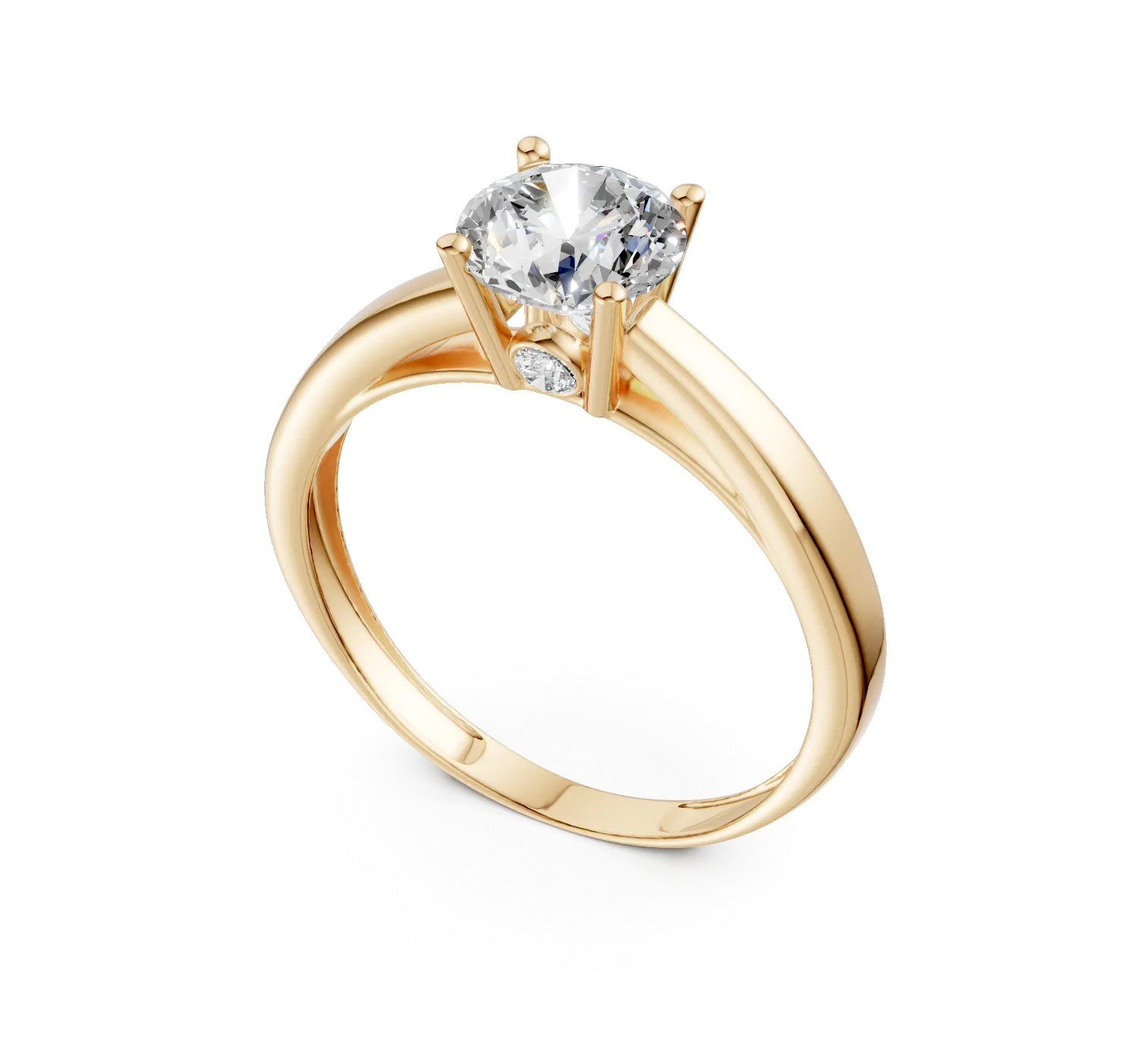 Yellow gold engagement ring