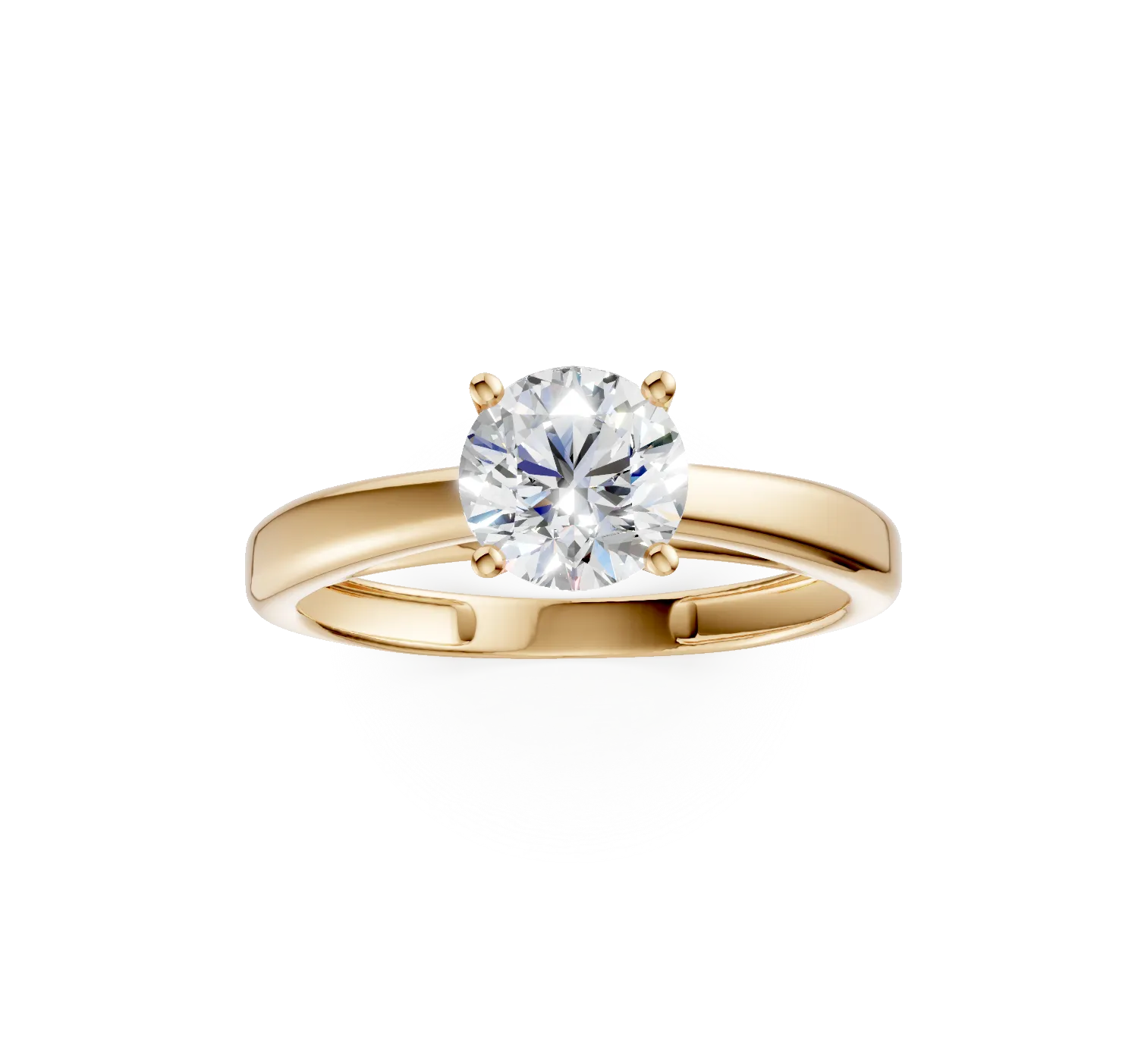 Yellow gold engagement ring