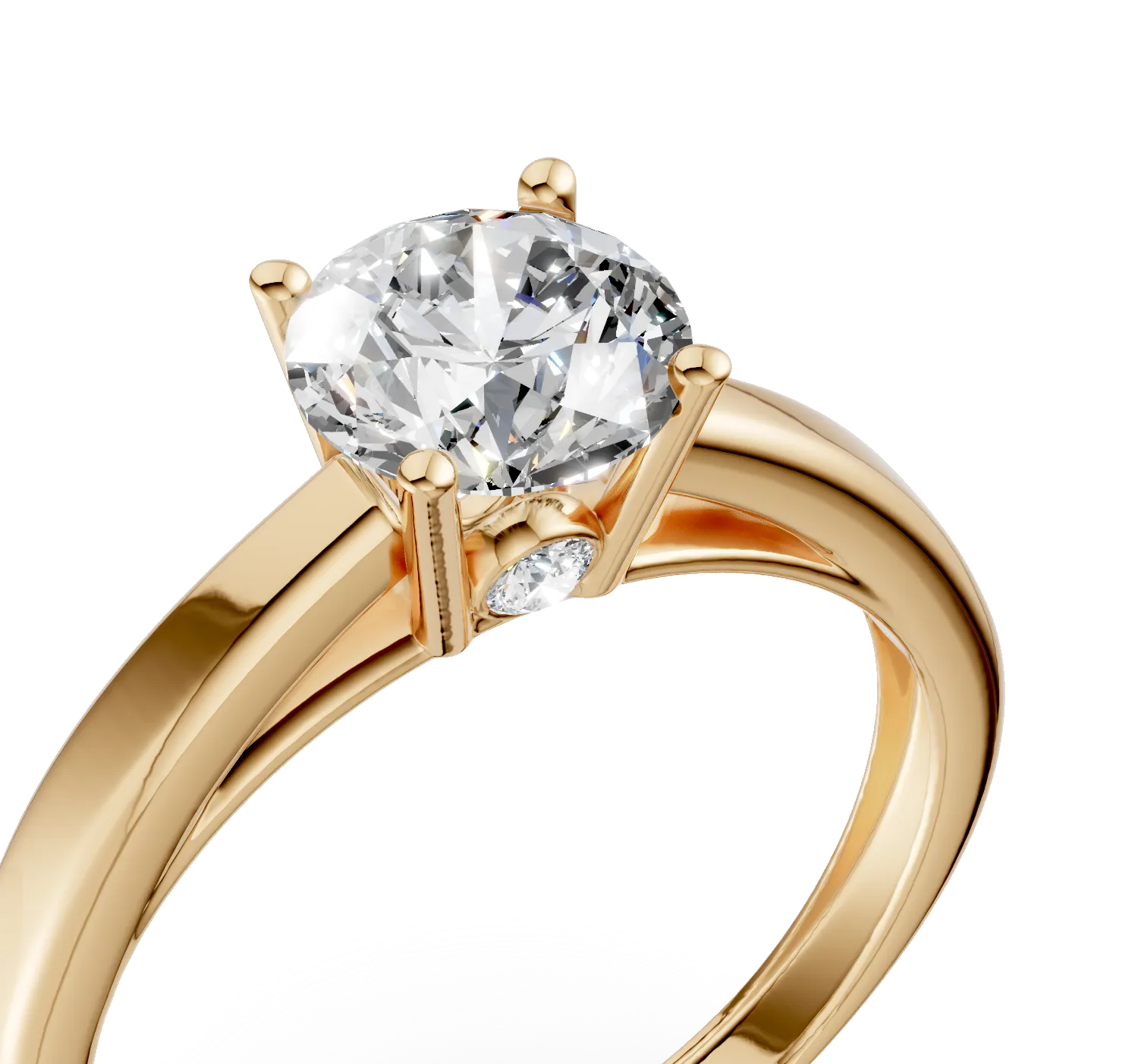 Yellow gold engagement ring