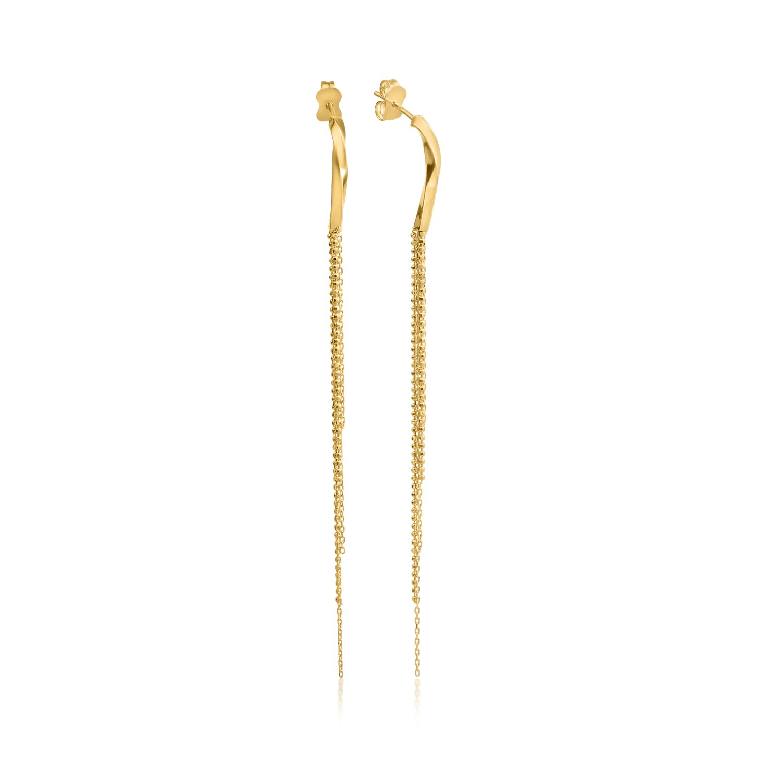 Обеци от жълто злато