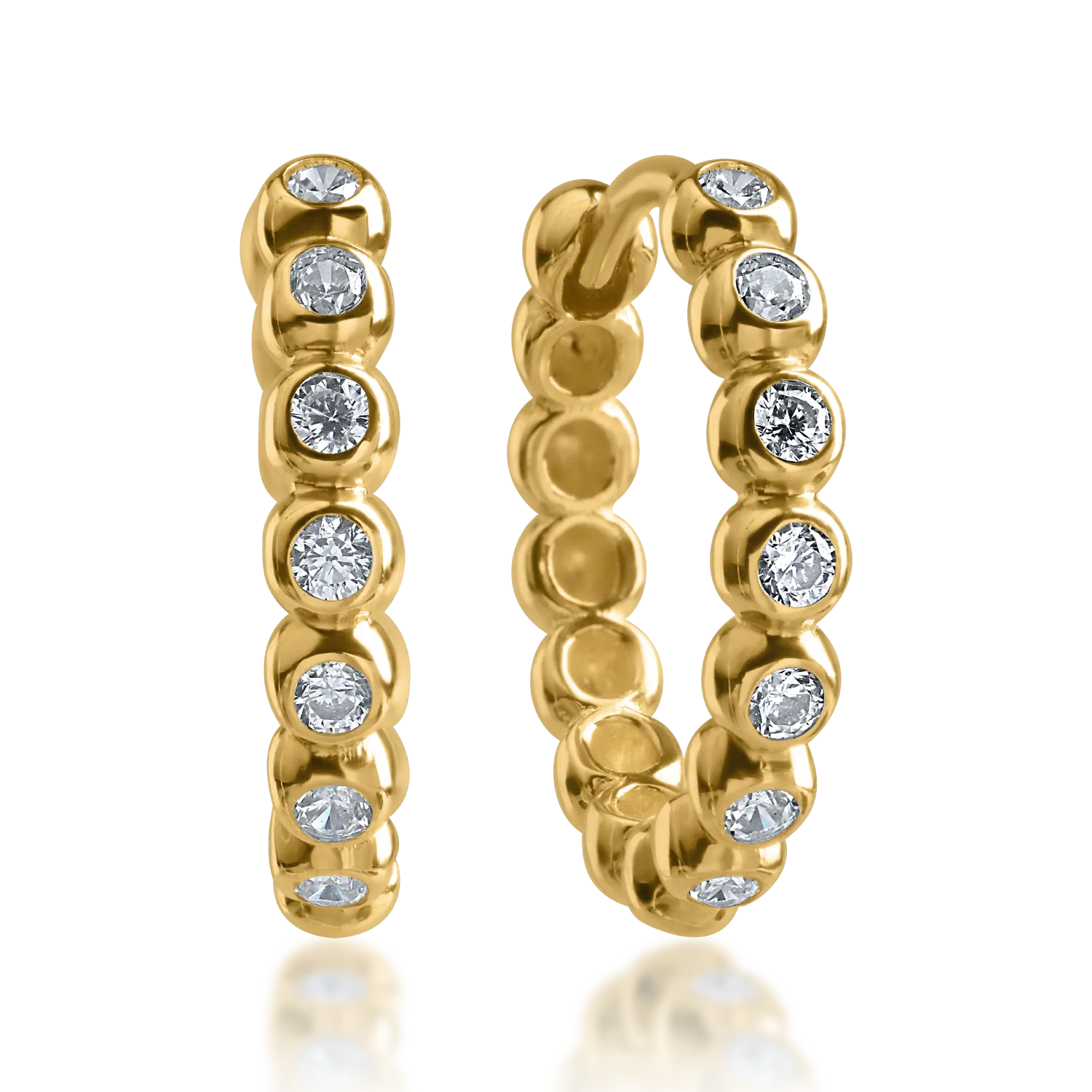 Обеци от жълто злато