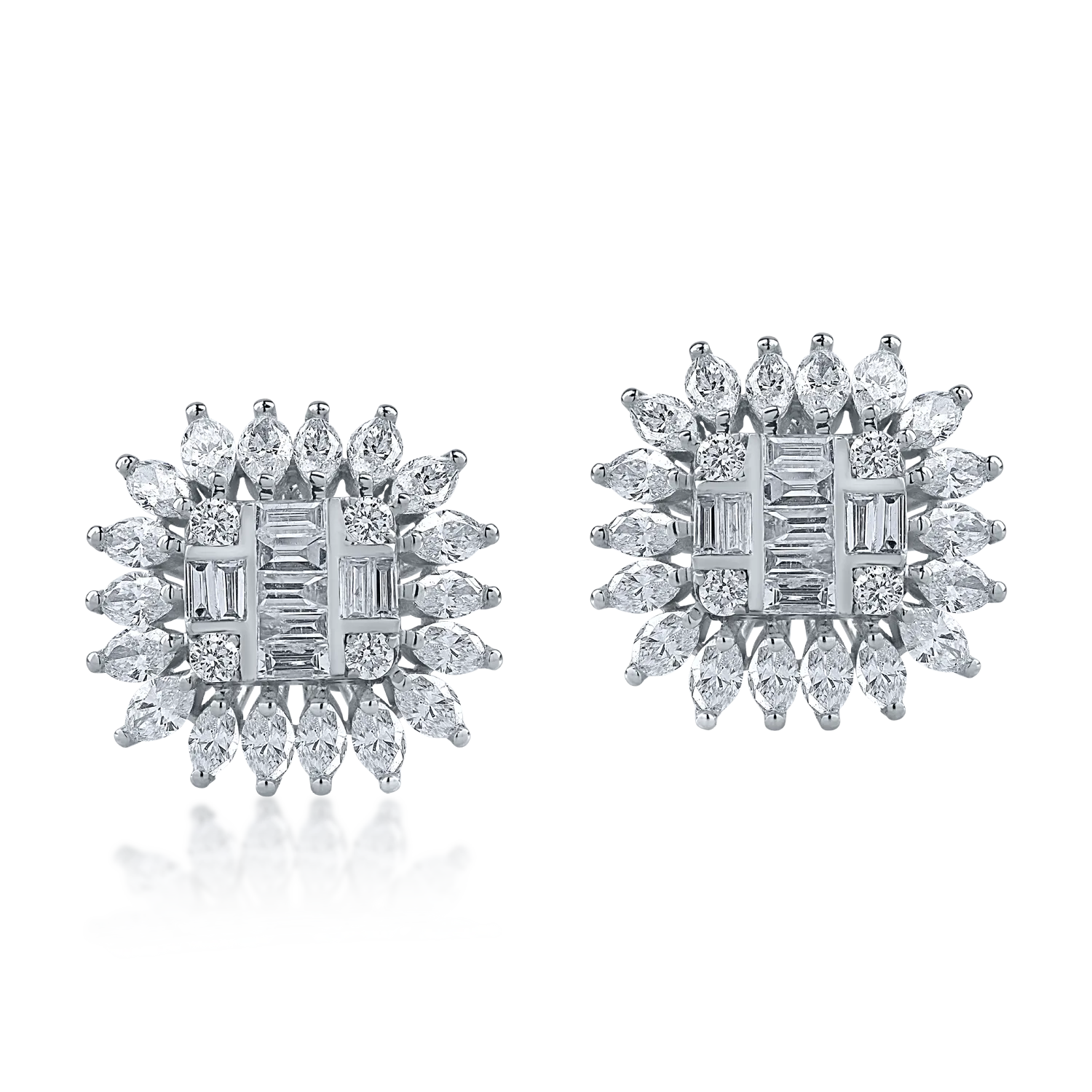 White gold earrings with 1.12ct diamonds