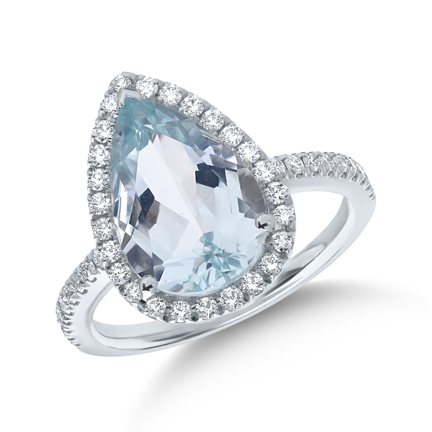 Inel din aur alb cu acvamarin de 3.4ct si diamante de 0.4ct-162081