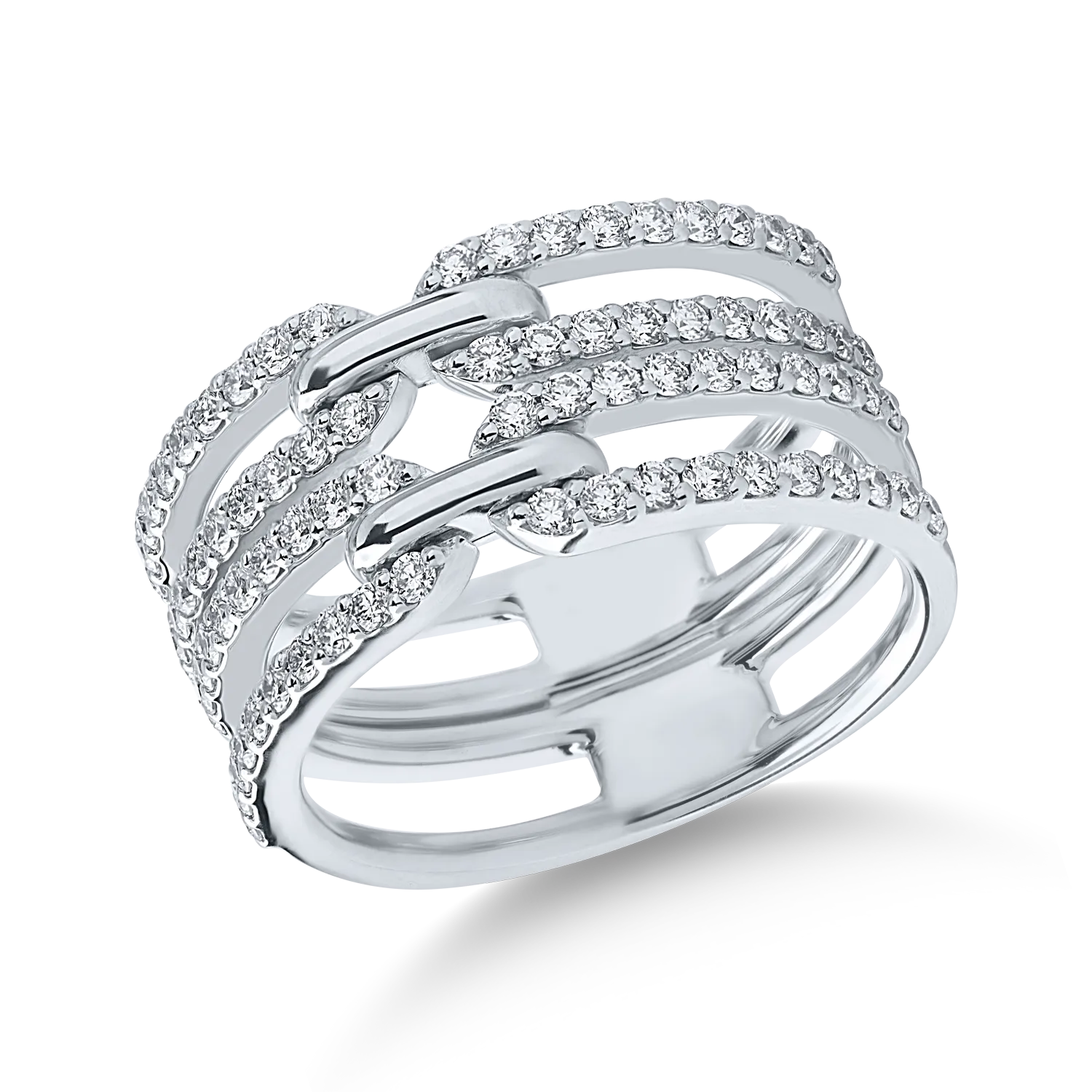 White gold ring with 0.83ct diamonds