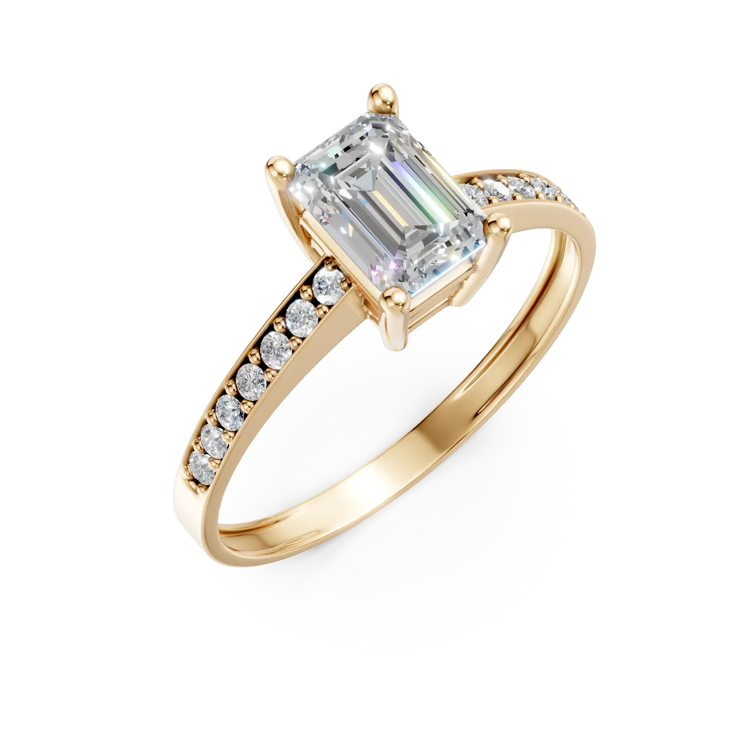 Yellow gold engagement ring